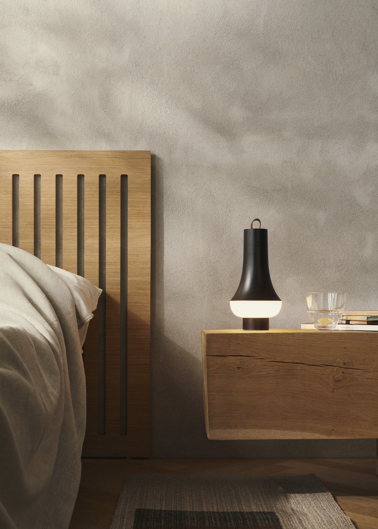 Portable lamp TOMOSHI dark brown