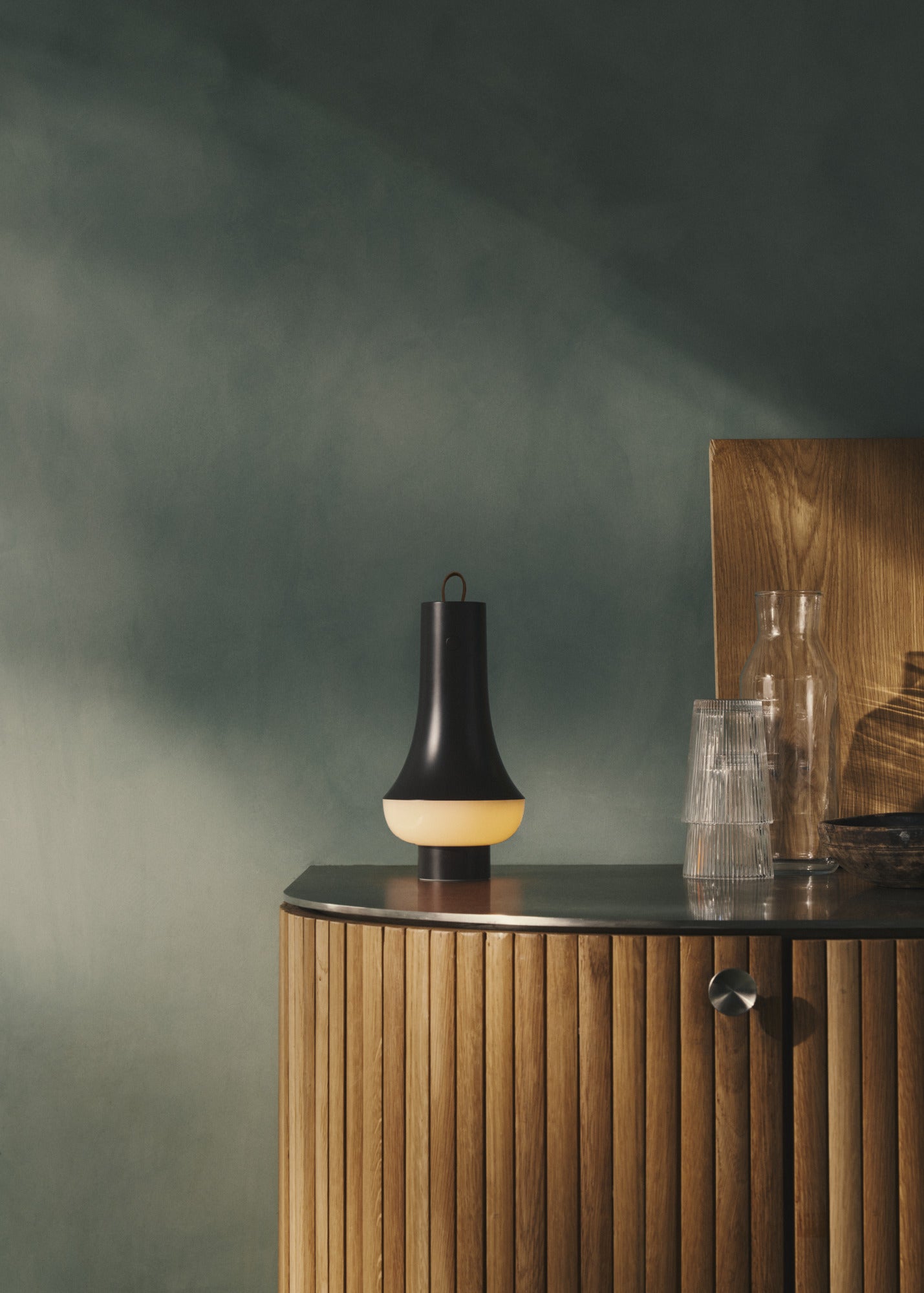 Portable lamp TOMOSHI dark brown