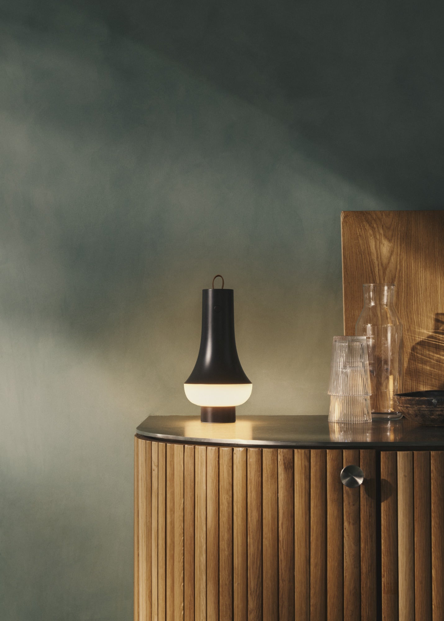 Portable lamp TOMOSHI dark brown