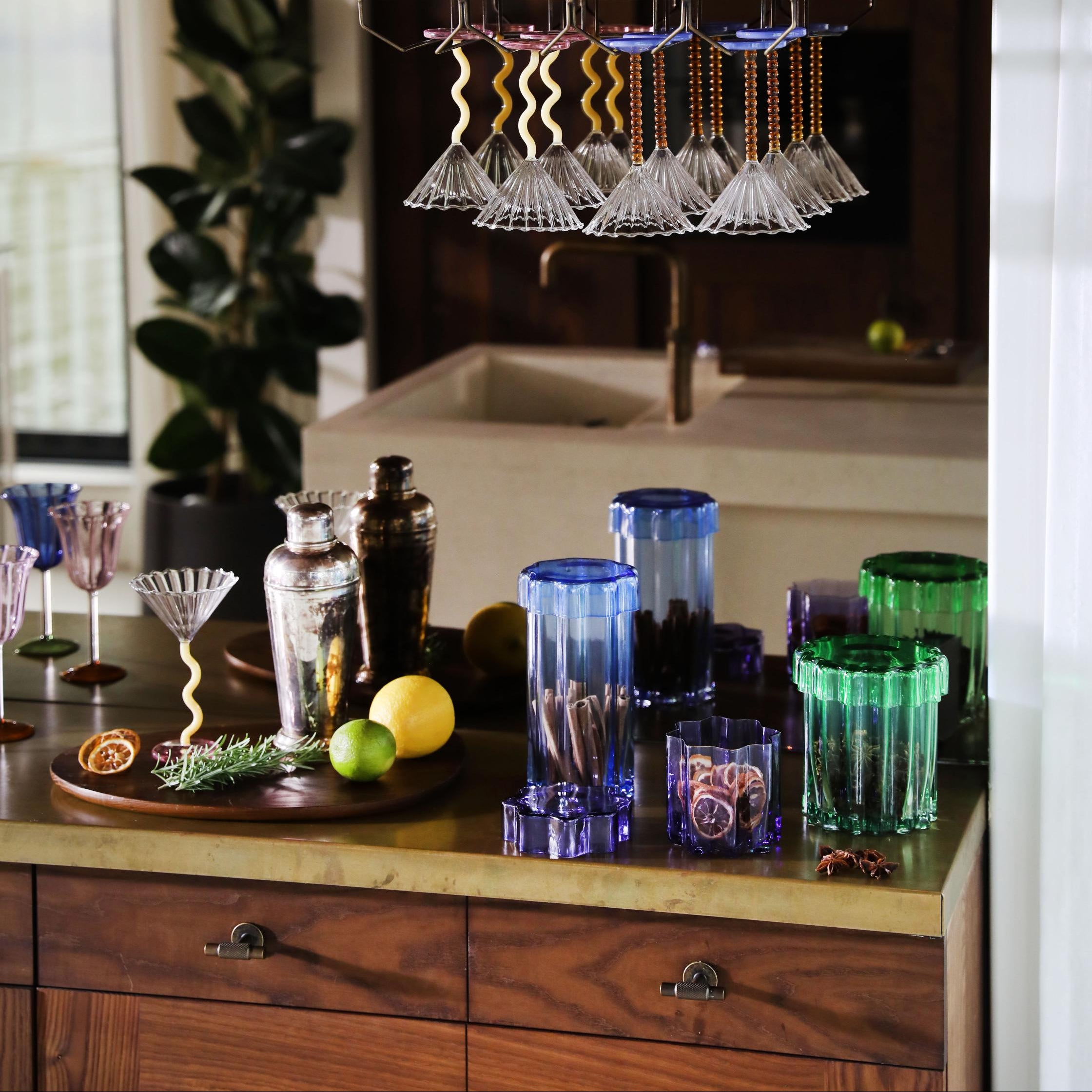 Glasbehälter mit Deckel ASTRAL grün