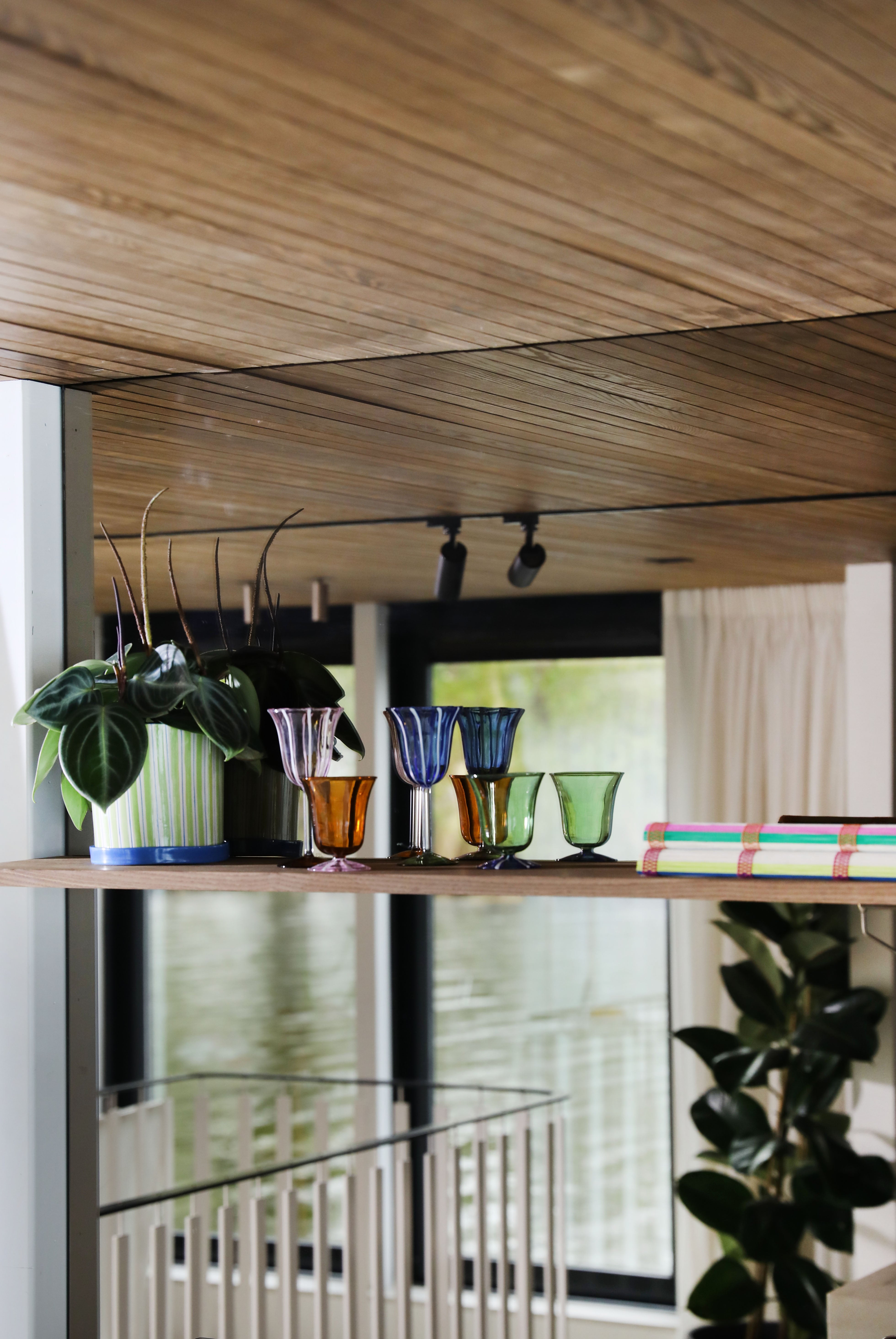 EVE Set von Gläsern in Grün mit Blau