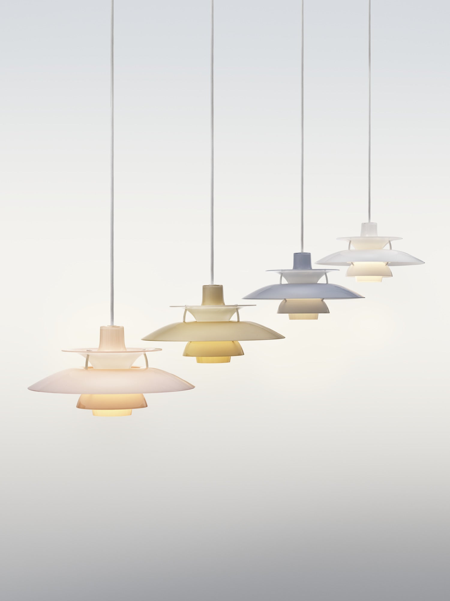 Hanging lamp PH 5 OPAL light pink