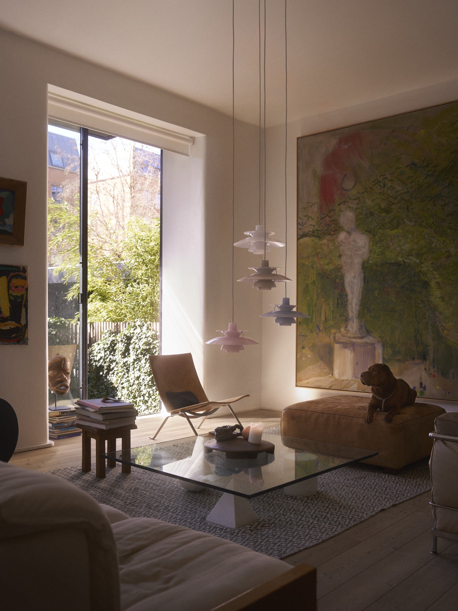 Lampa wisząca PH 5 OPAL błękitny