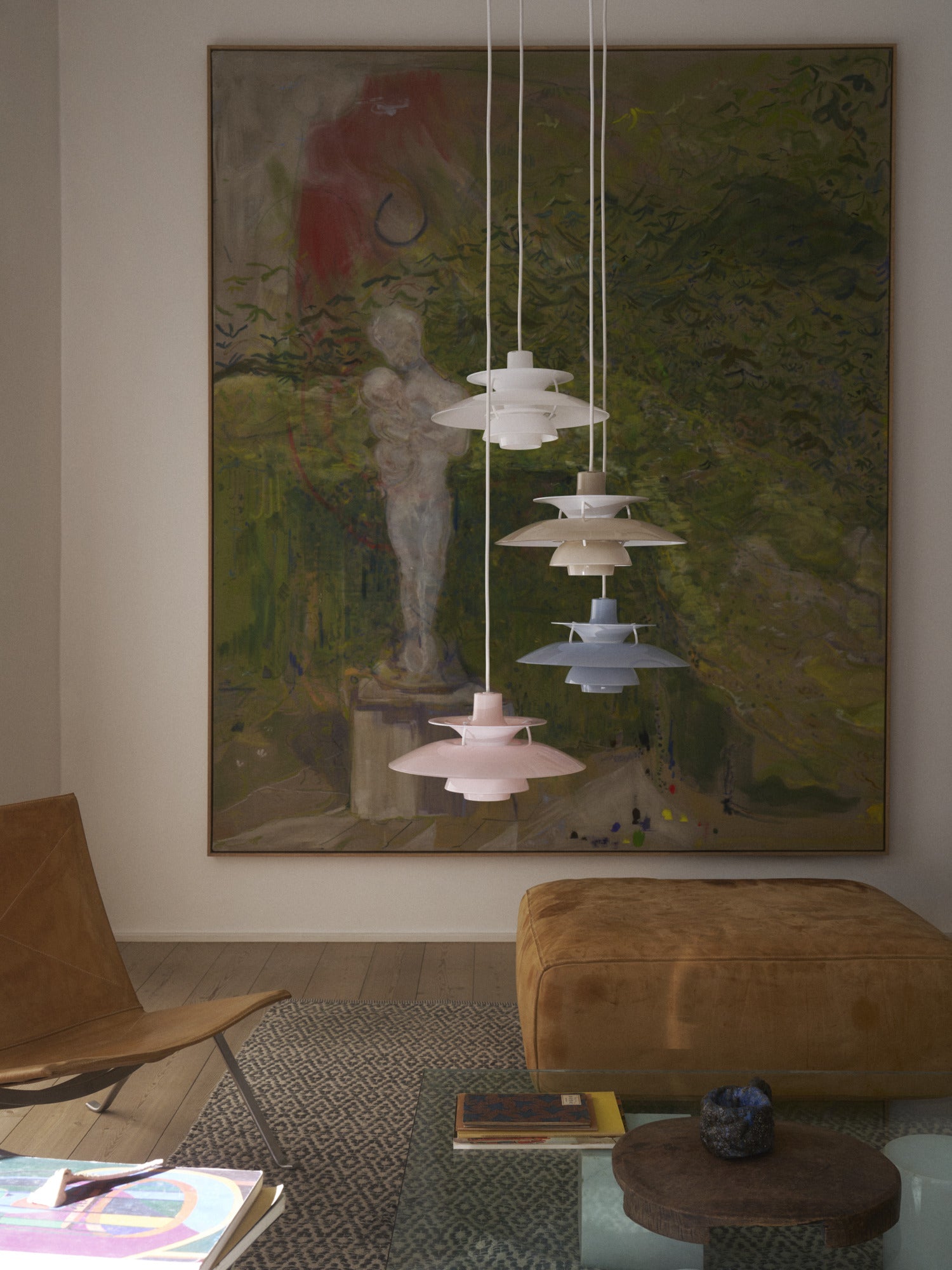 Lampa wisząca PH 5 OPAL błękitny