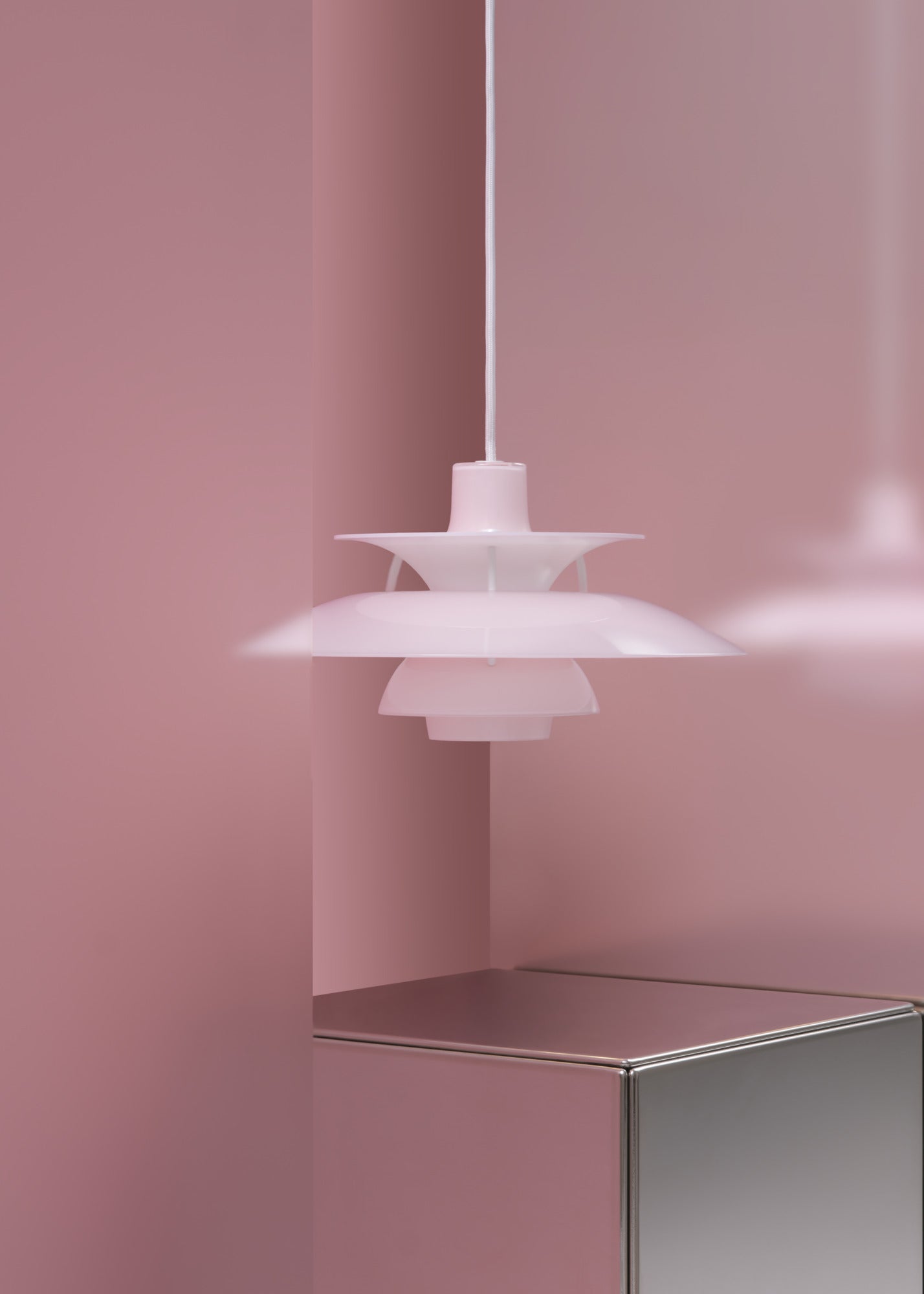 Hanging lamp PH 5 OPAL light pink