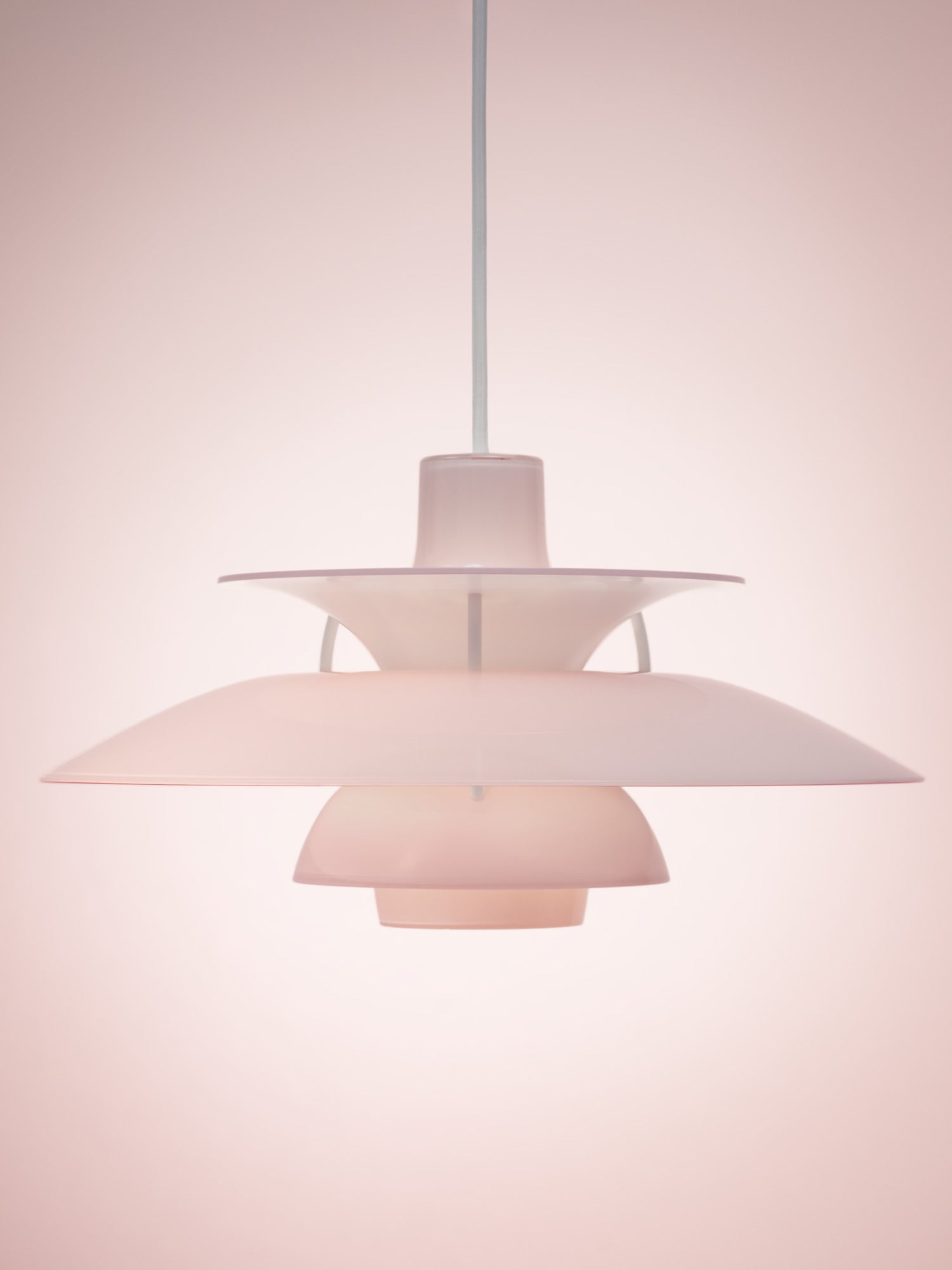Hanging lamp PH 5 OPAL light pink