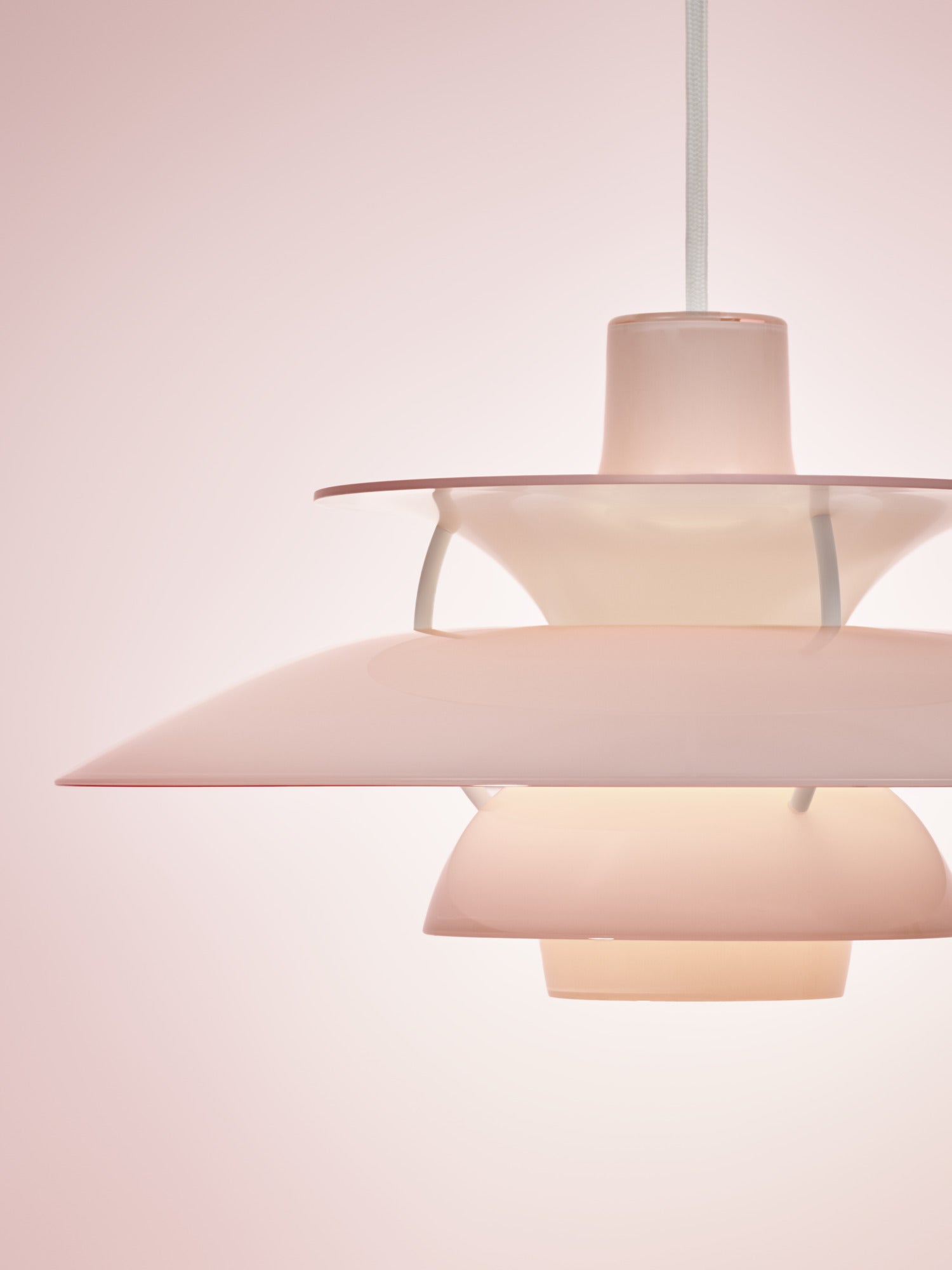 Hanging lamp PH 5 OPAL light pink