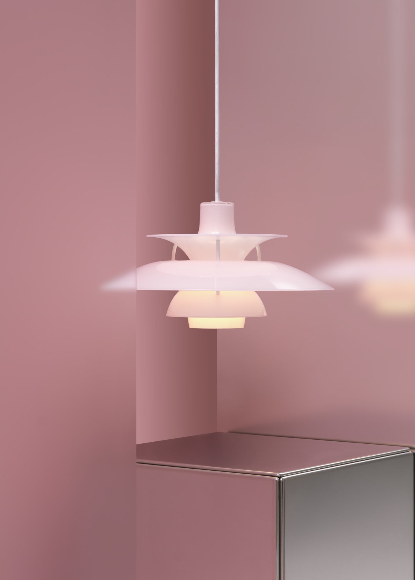 Hanging lamp PH 5 OPAL light pink