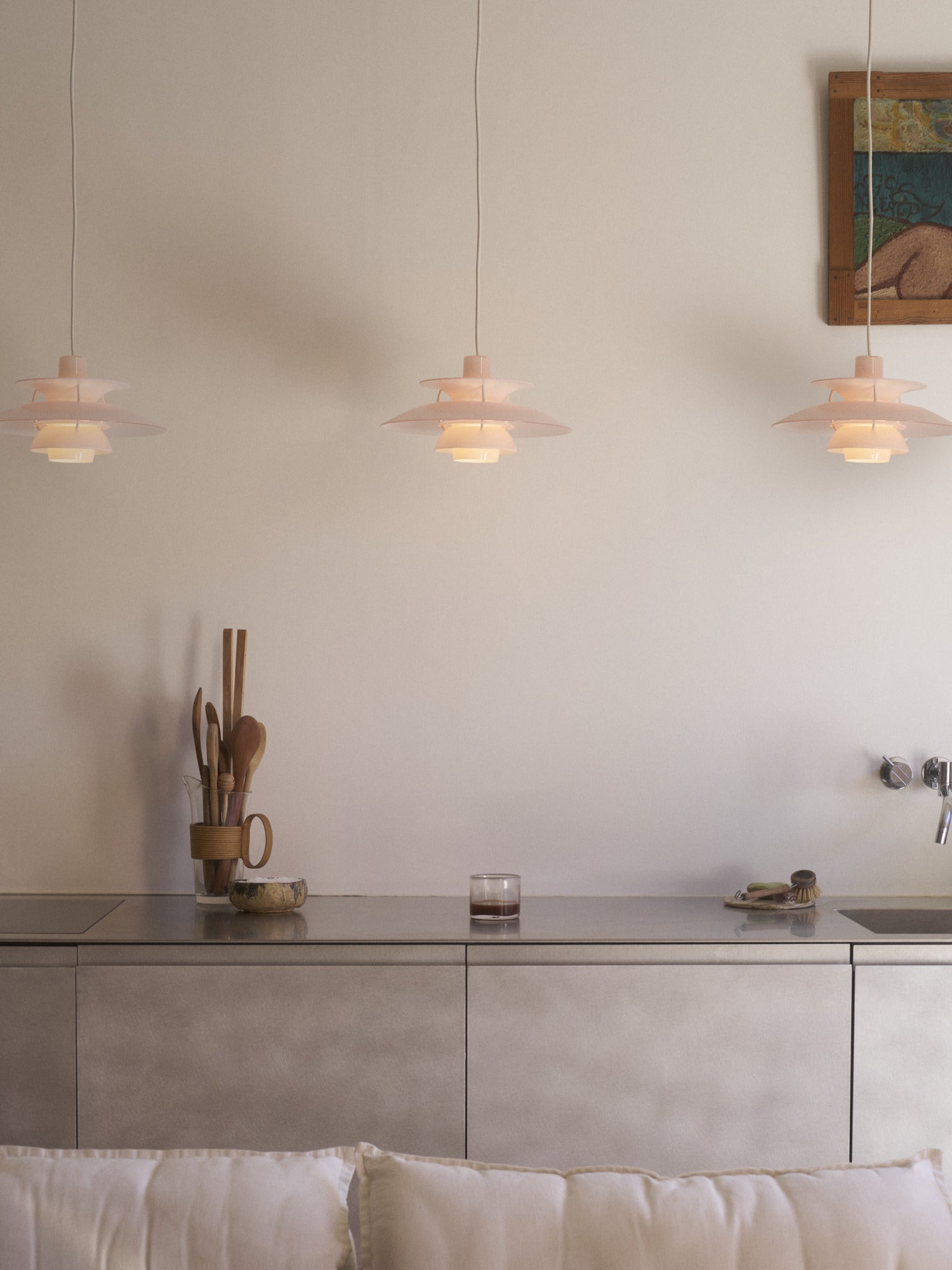 Hanging lamp PH 5 OPAL light pink