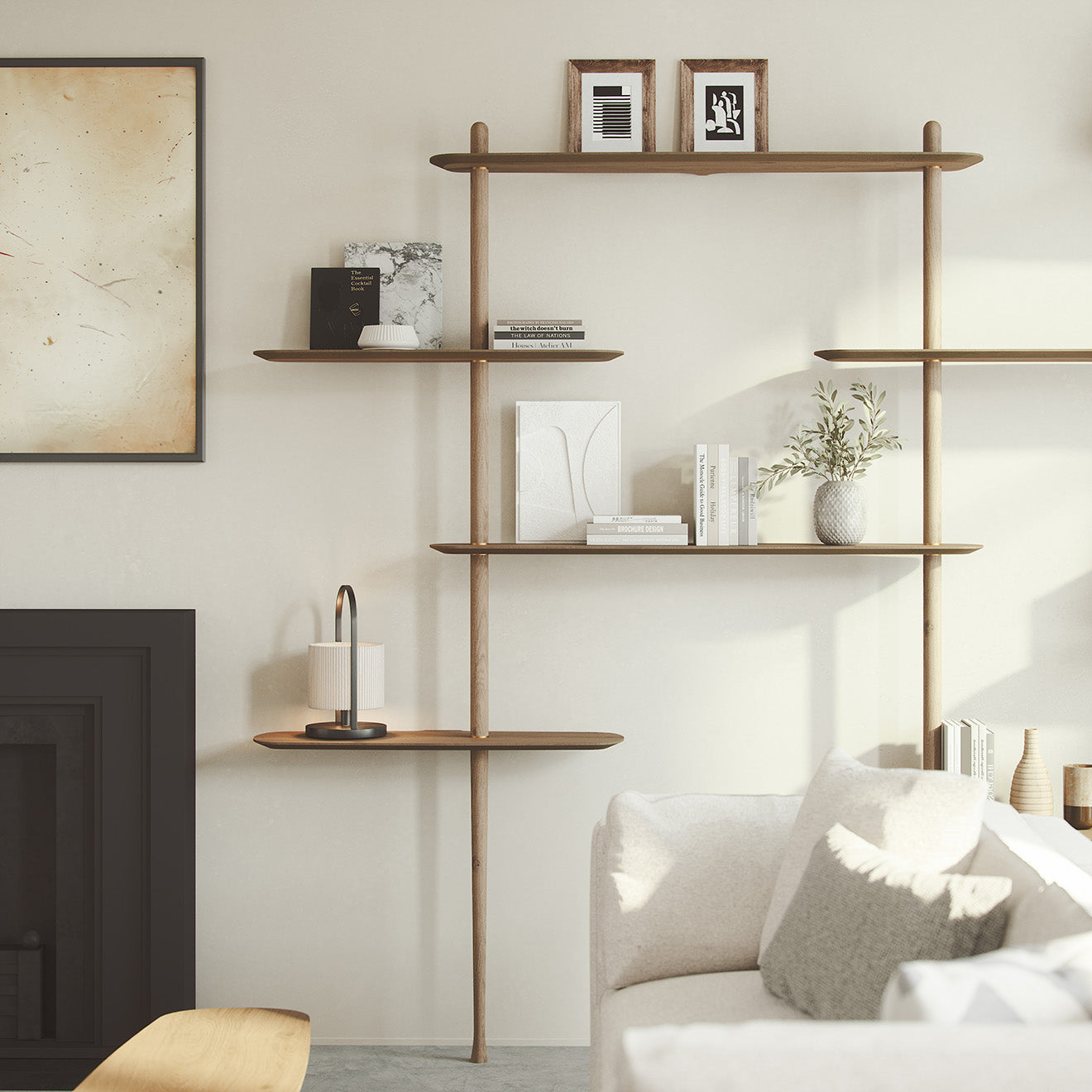 AXIS 3 Wall Shelf in Walnut Veneer