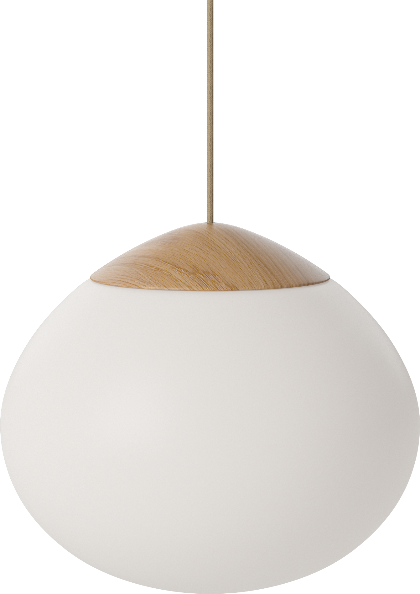 Weiße Eichelhängerlampe