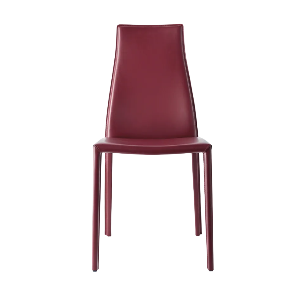 AIDA Chair Burgundy Natural Leather