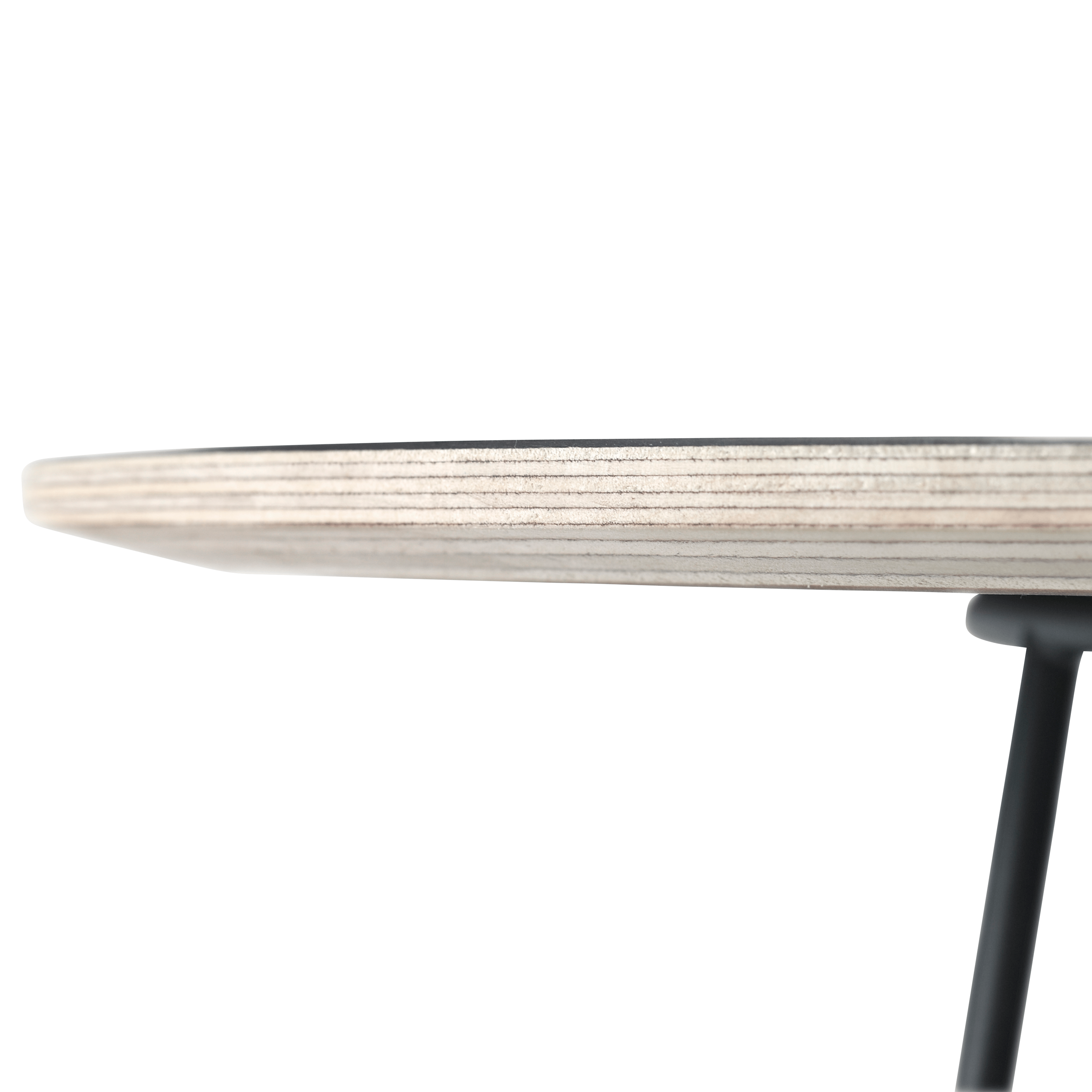AIRY side table with nanolaminate and a broken white base