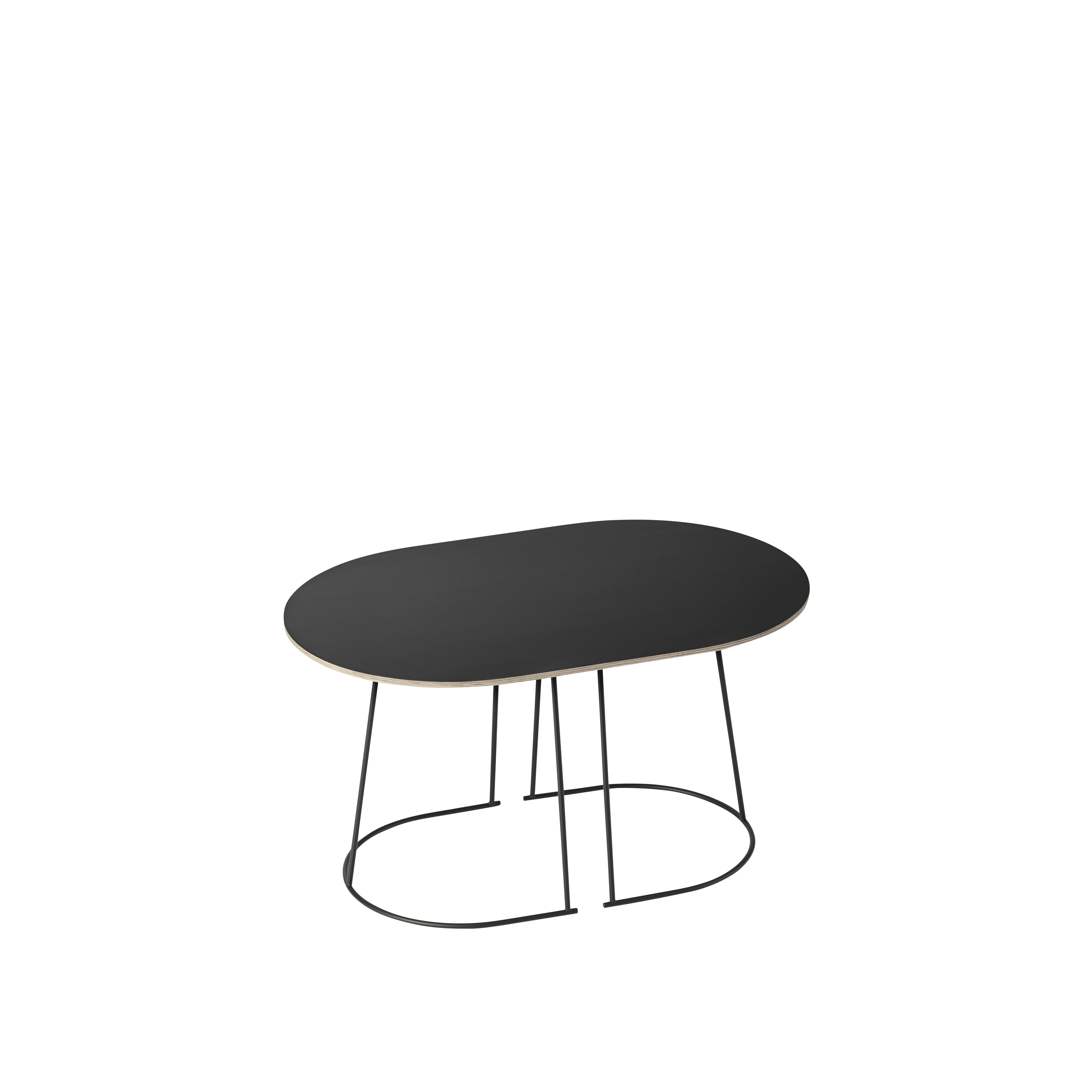 AIRY Black Coffee Table with Black Base in Nanolaminate