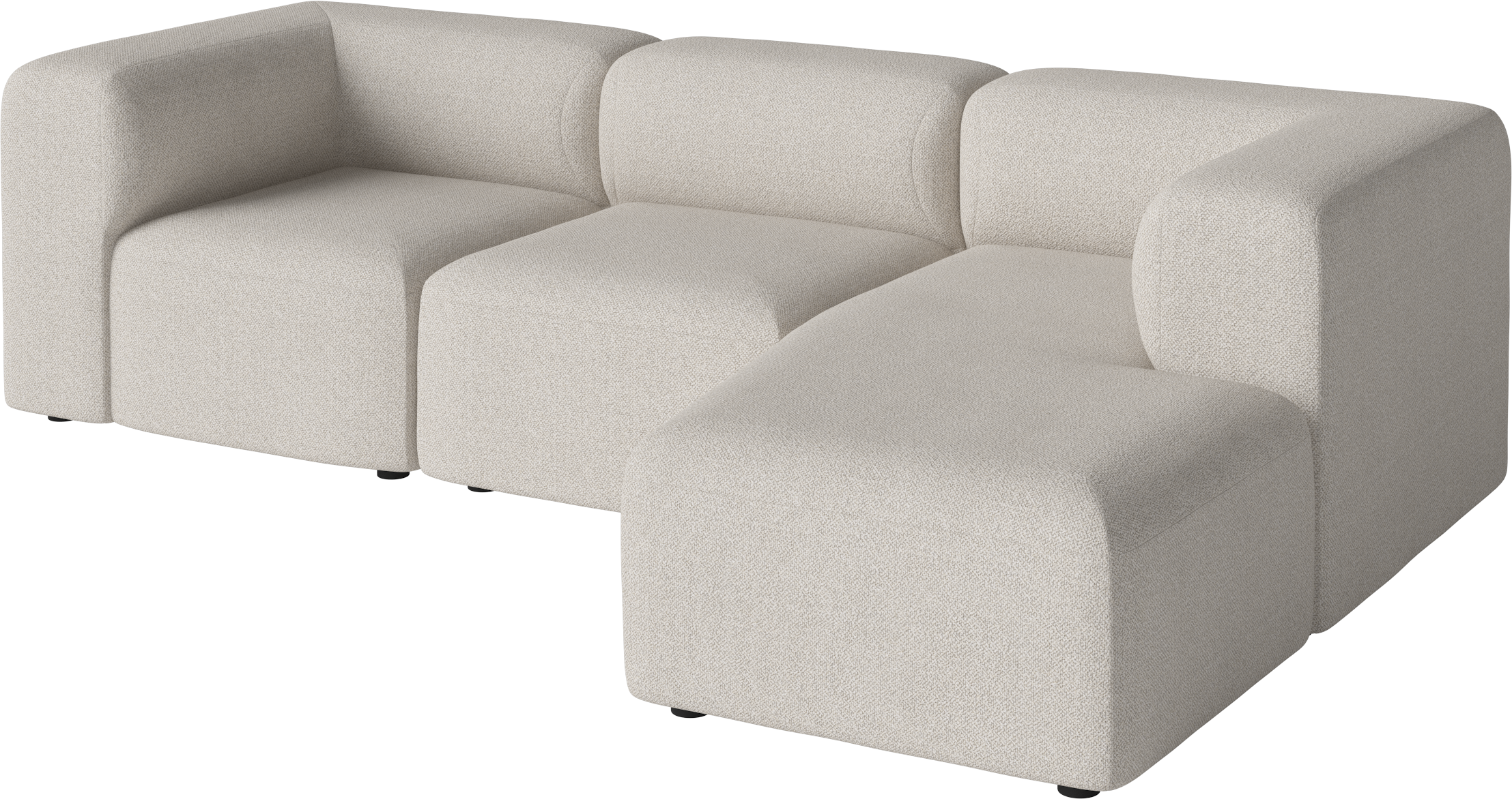 3-person right-sided upholstered angel corner