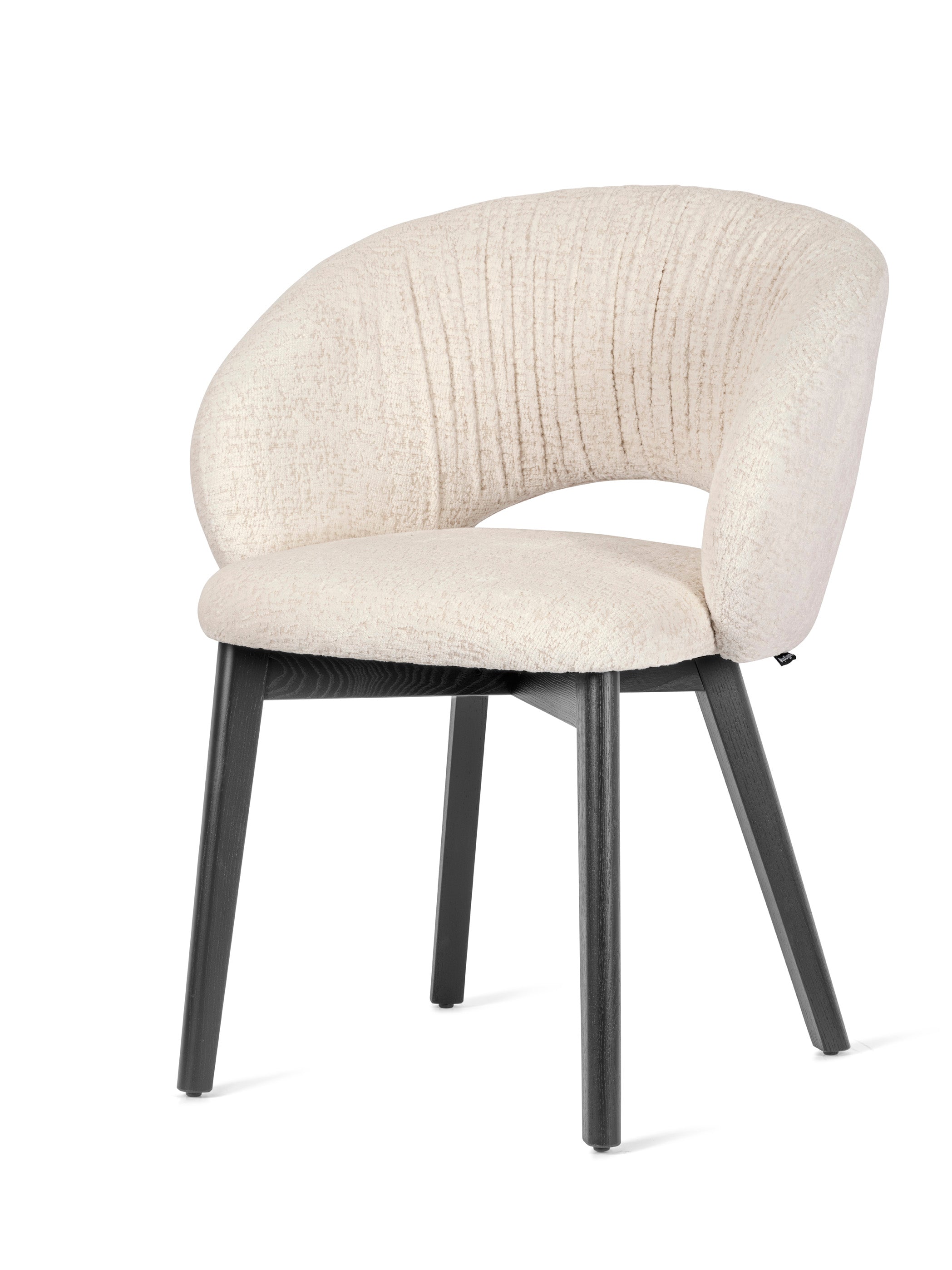 Polsterstuhl ANIME mit schwarzem Holzgestell