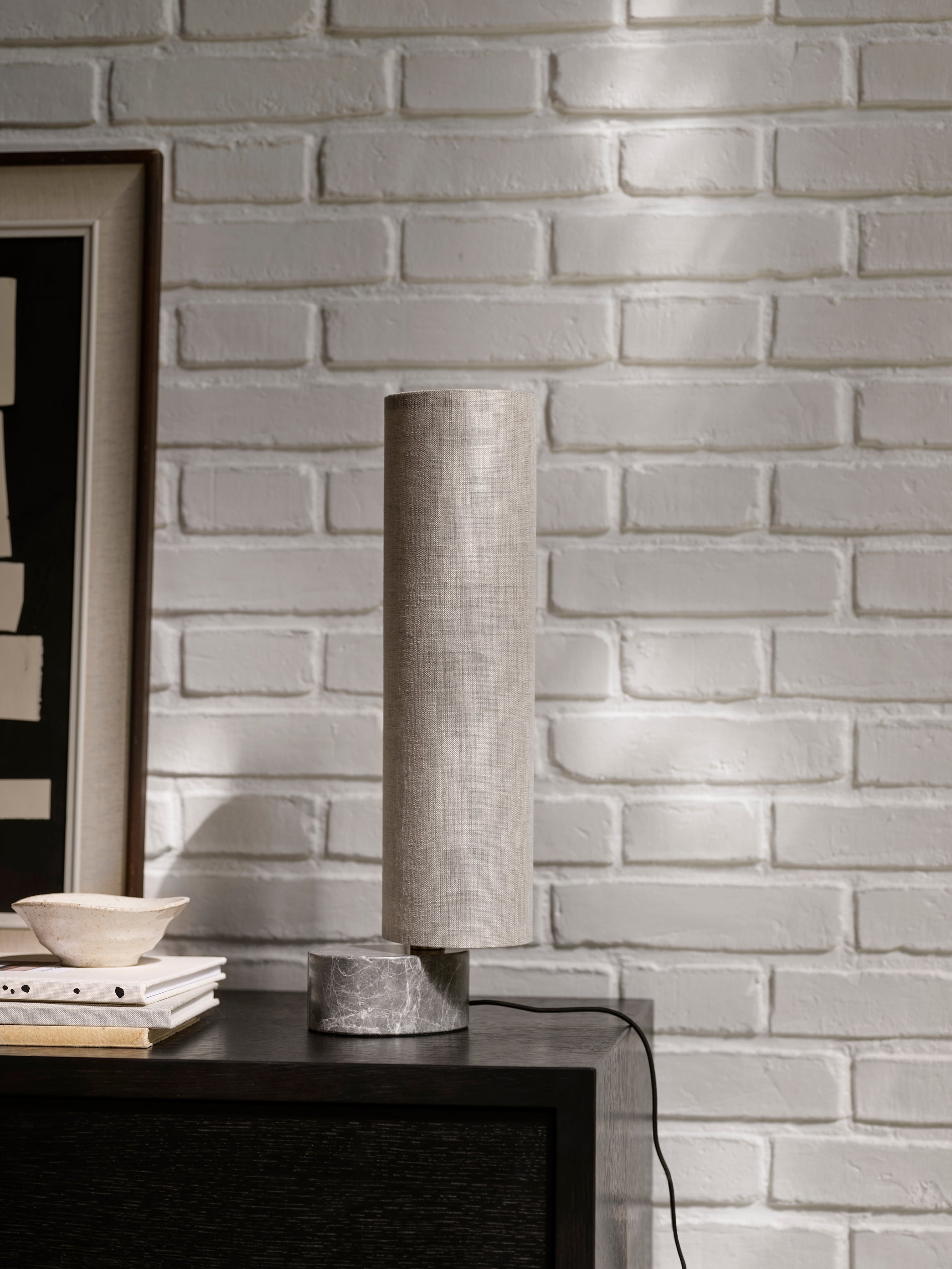 UNBOUND table lamp gray marble