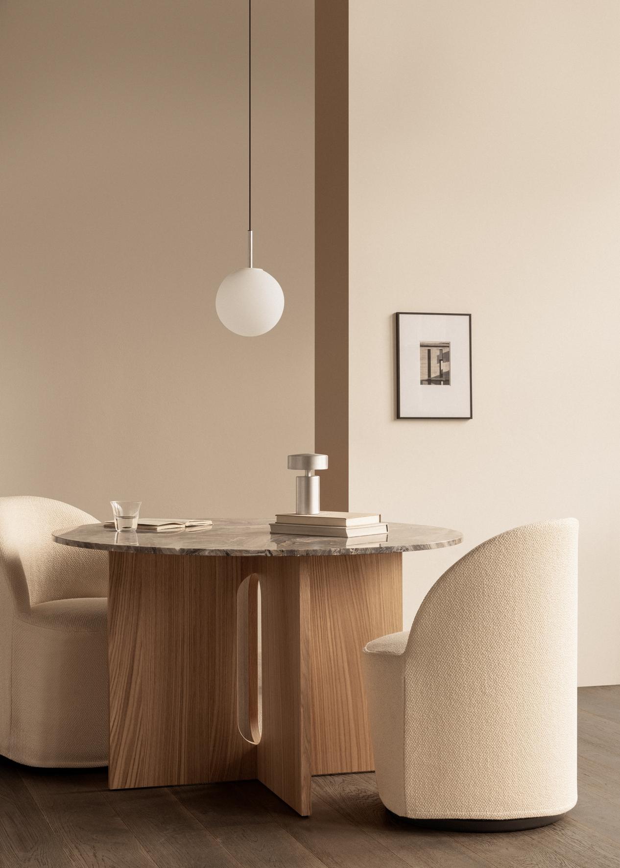 TEAROOM brown swivel armchair
