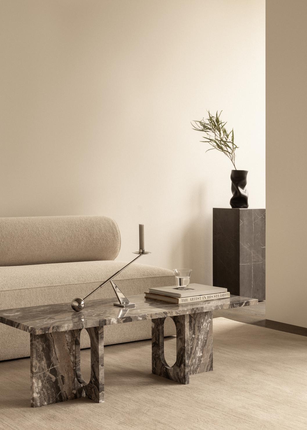 Couchtisch ANDROGYNE grauer Marmor