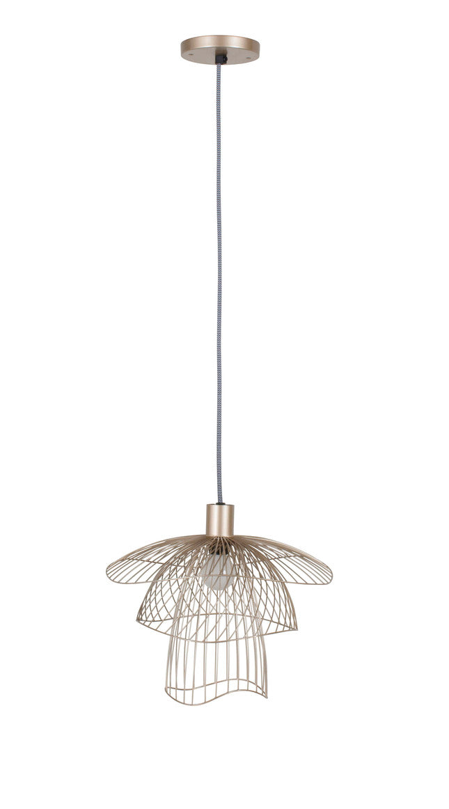 Hanging lamp papillon champagne golden