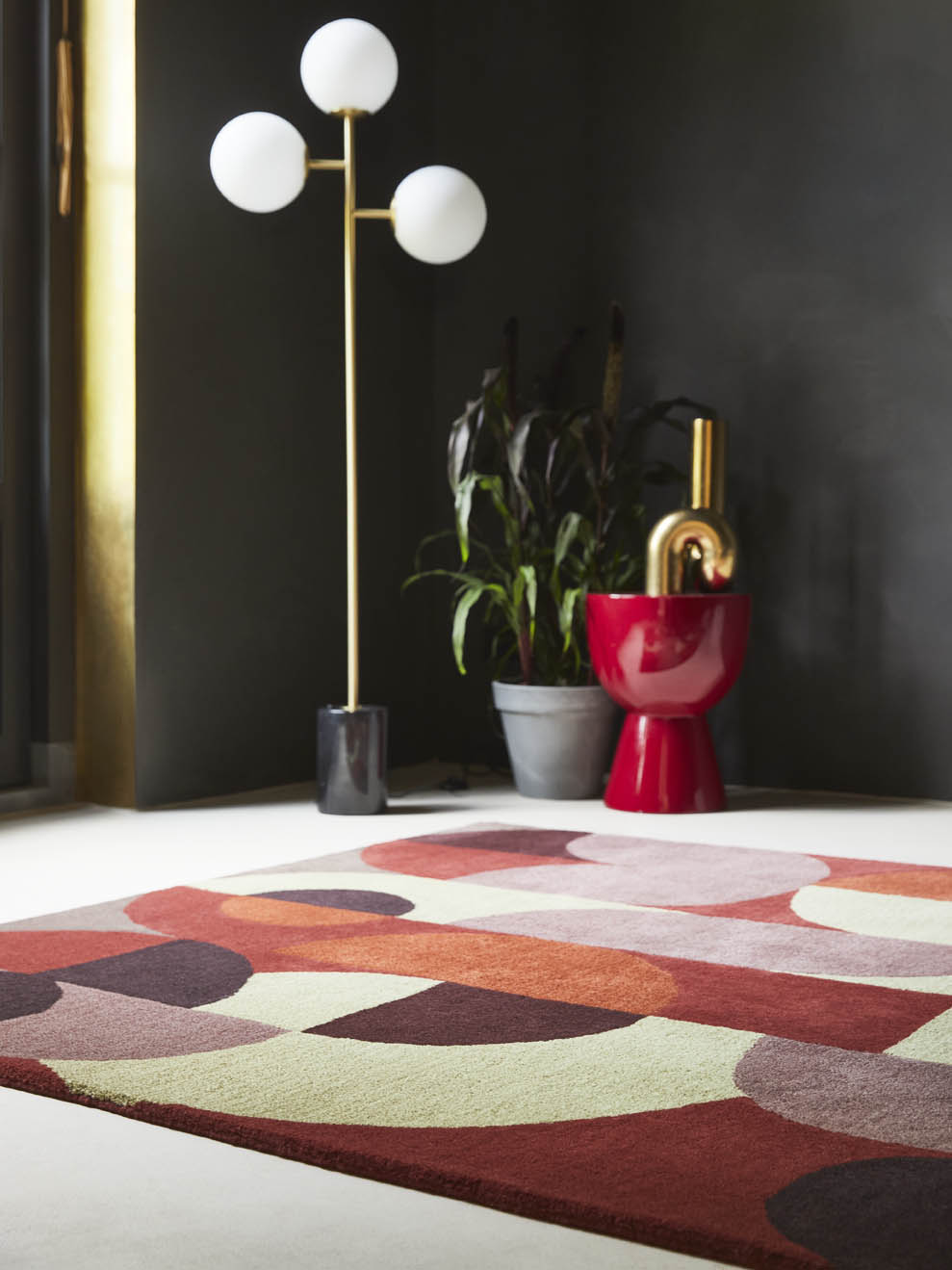 Cosmo red rug red