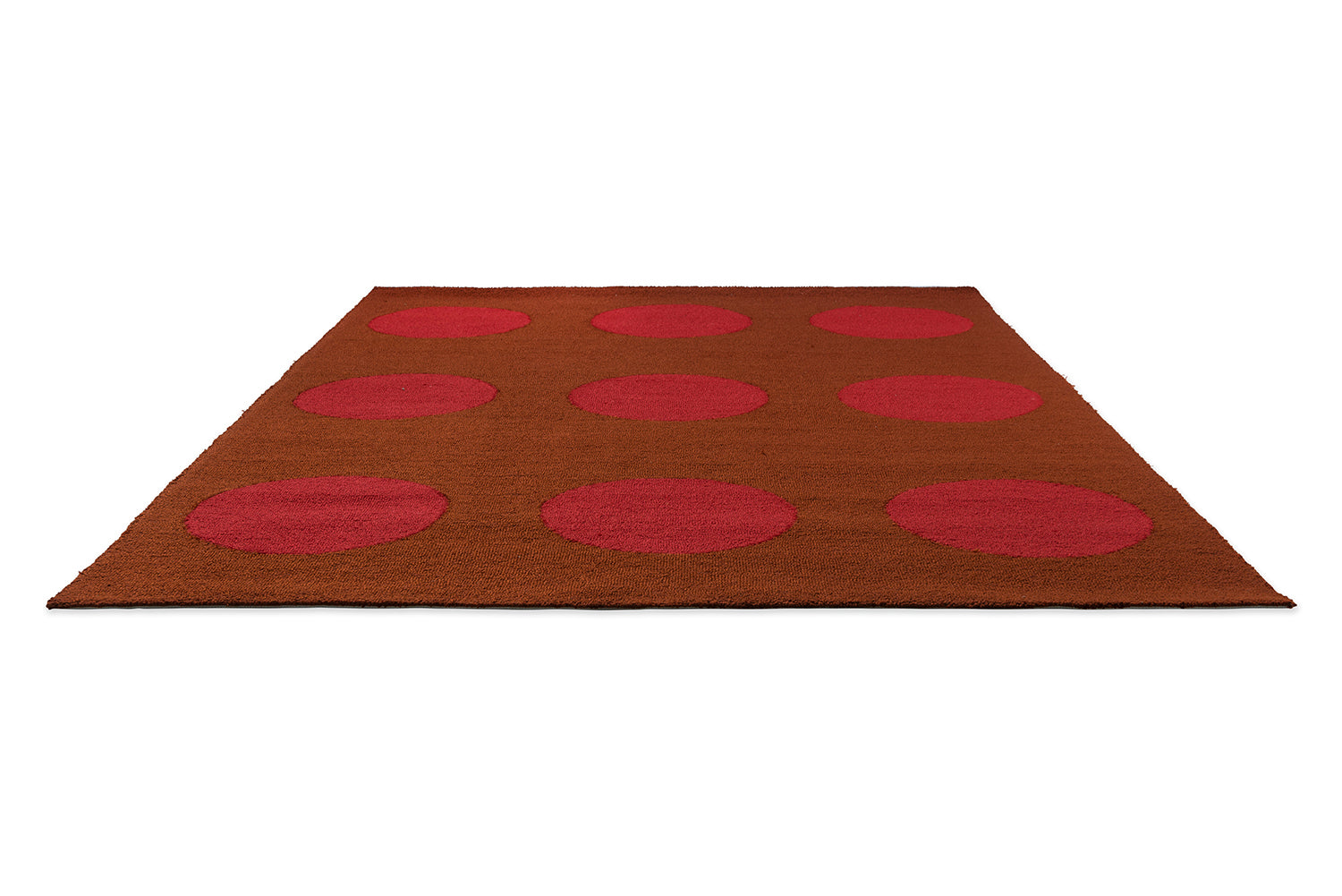 Outdoor rug festival dots red