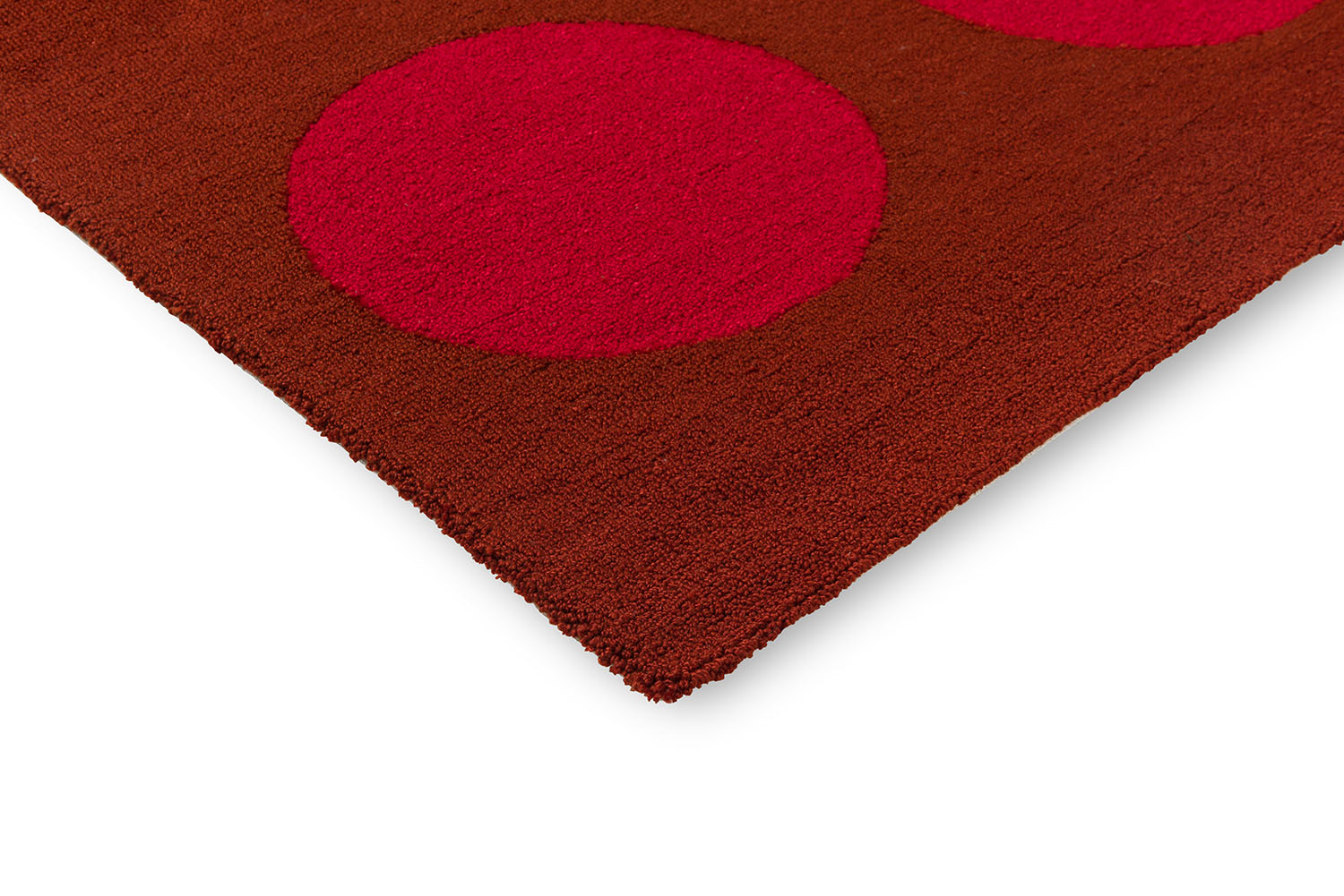 Outdoor rug festival dots red