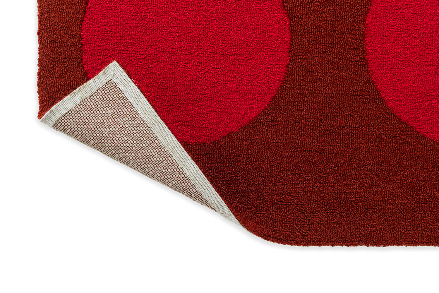 Outdoor rug festival dots red