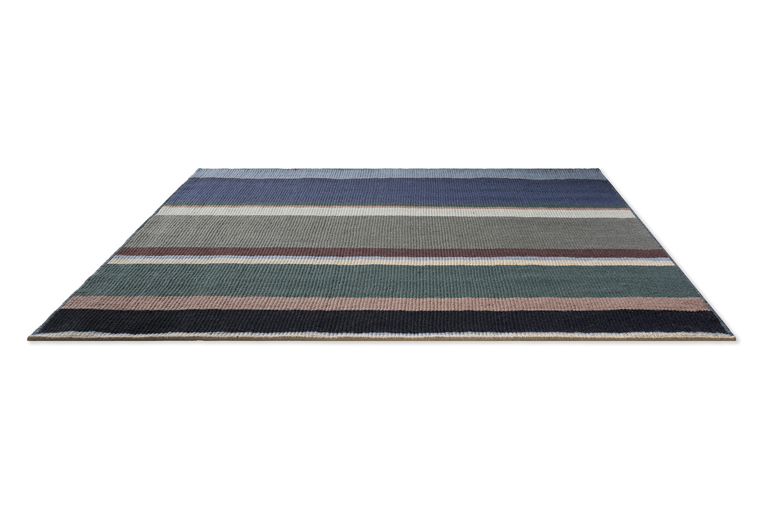 Artisan stack navy-green stack rug