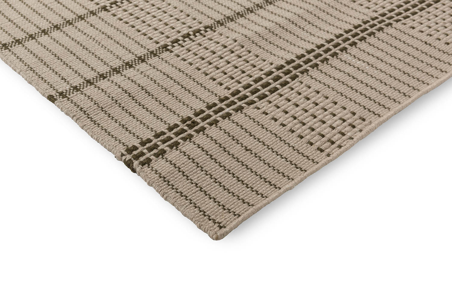 Outdoor rug of stitch beige-brown