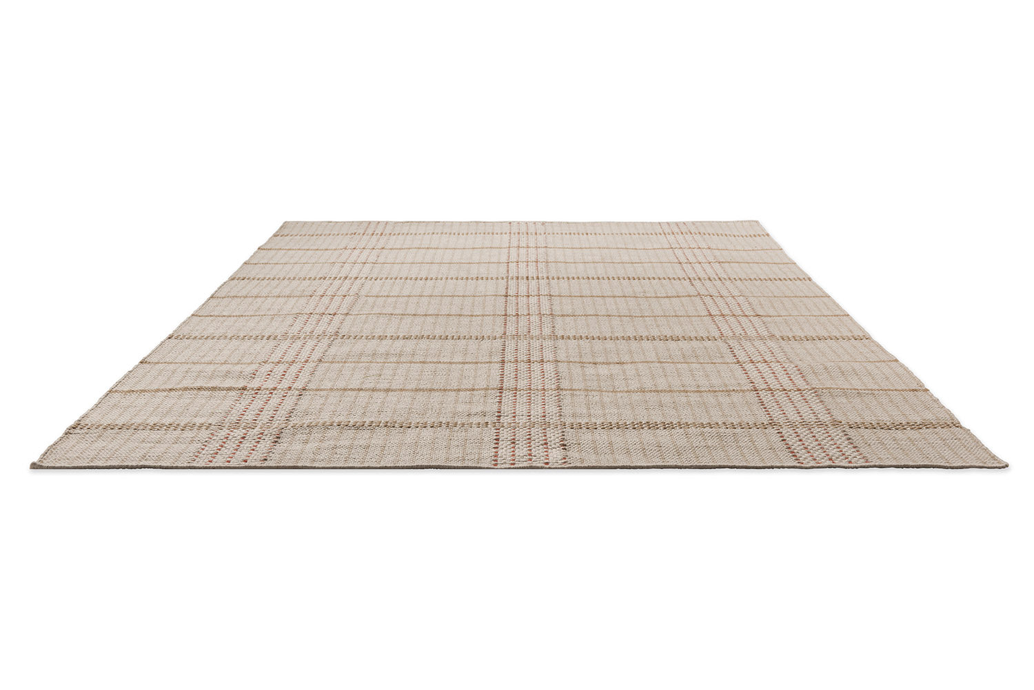 Outdoor rug of stitch beige-orange