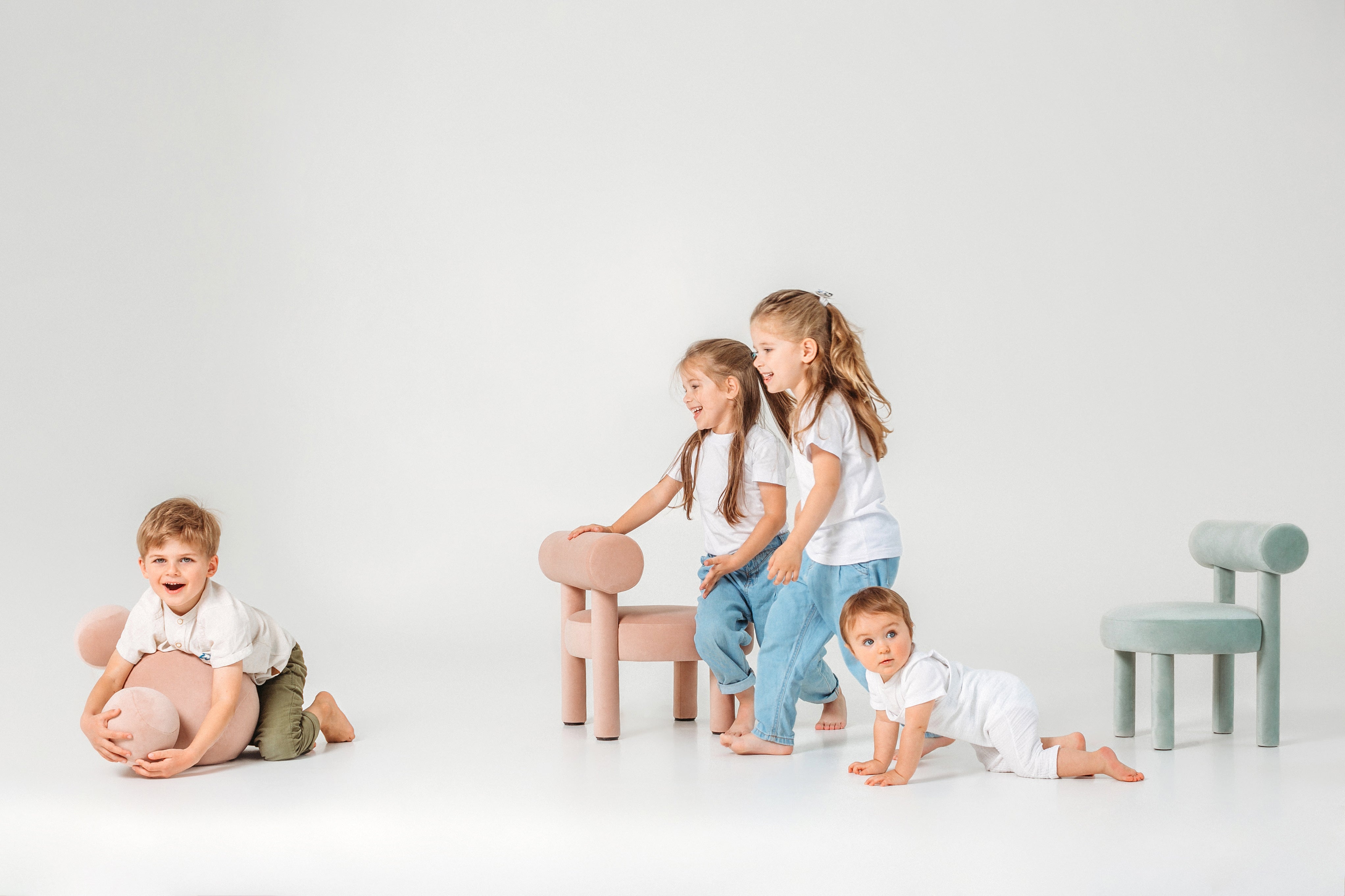 Kindersitzpuff BABY SPHERIC gepolstert