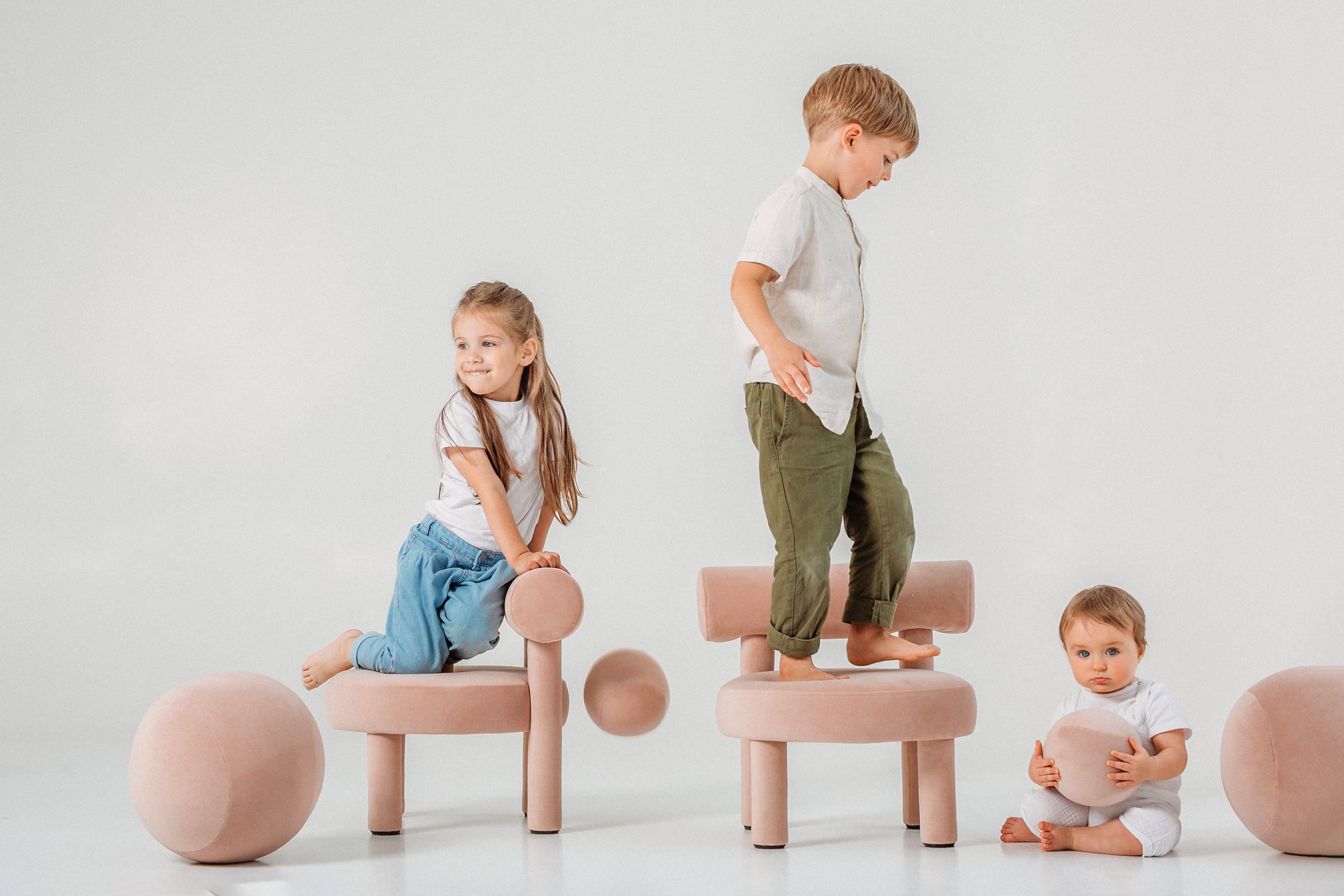 Kindersitzpuff BABY SPHERIC gepolstert