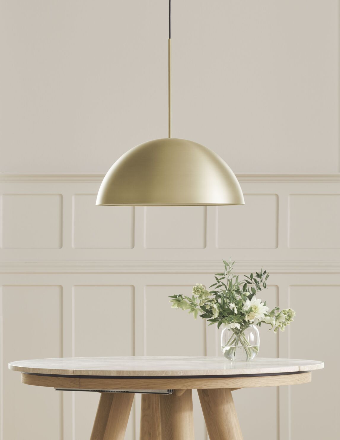 Aluna cream hanging lamp