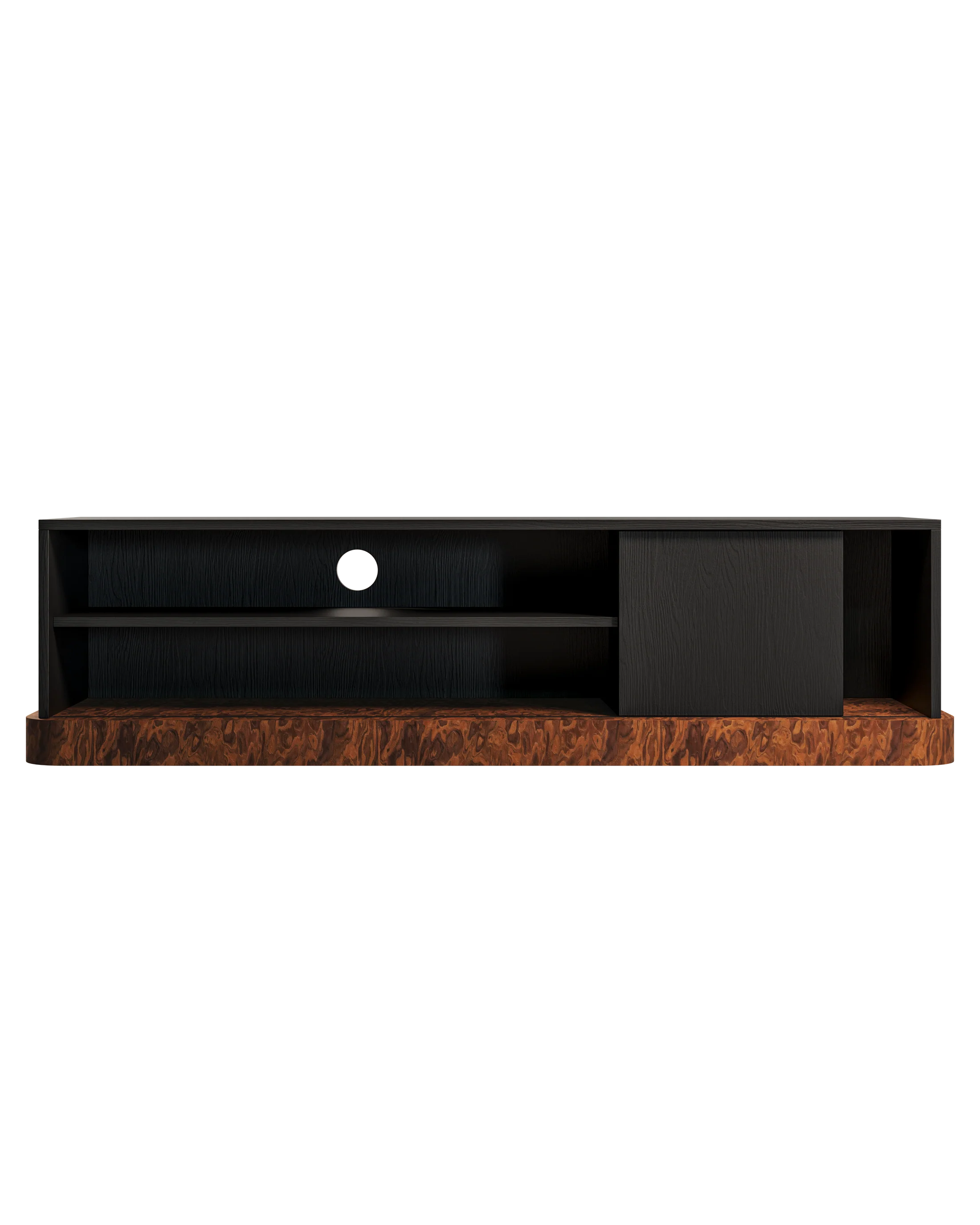 RTV-Sideboard BAS California Nussbaum und tiefschwarz