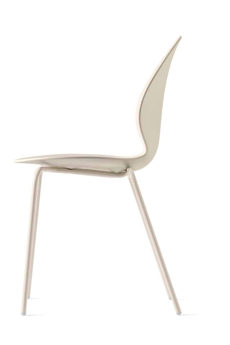 BASIL Chair with Cream Seat and Cream Metal Base