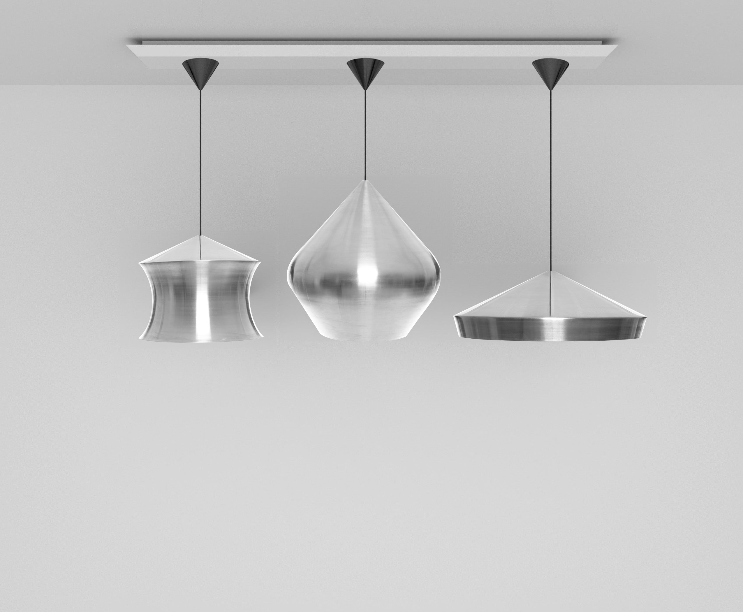 UNBEATEN FLAT silver pendant lamp