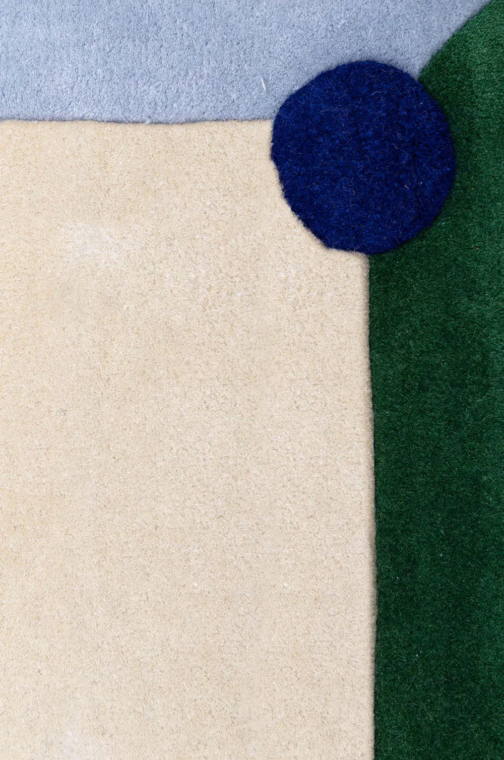 Teppich BERLIN beige mit Blau und Grün
