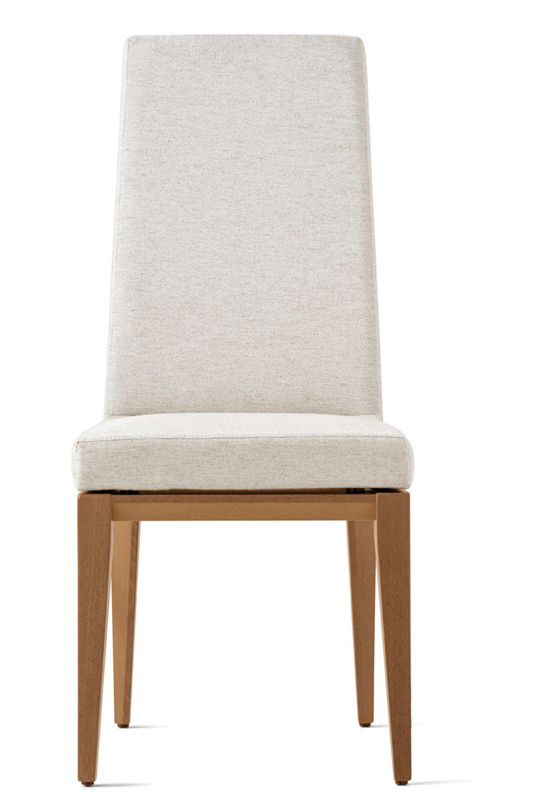 Upholstered BESS Chair with Walnut Base