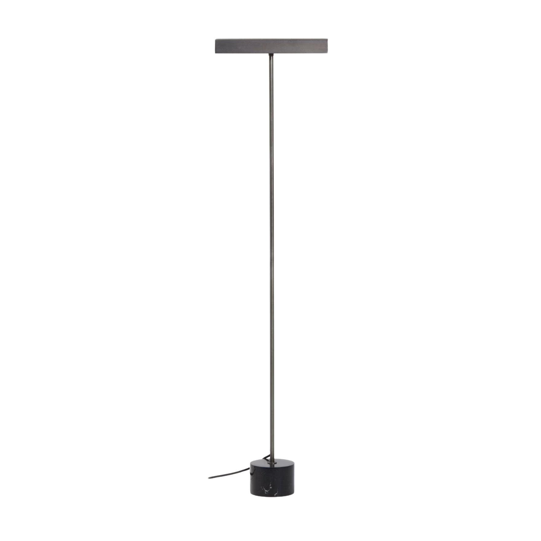 Lampa podłogowa LYNOR czarny z czarną marmurową podstawą