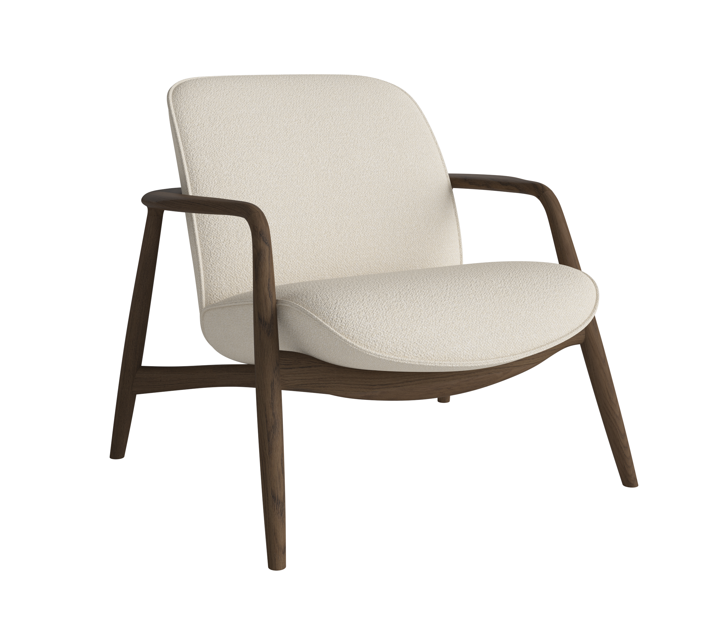 Bowie armchair base made of dark oak wood