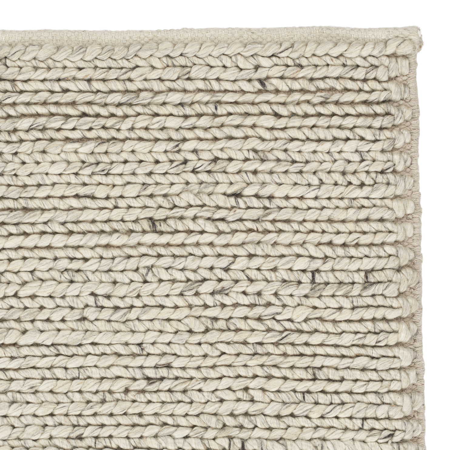 Braid rug light gray