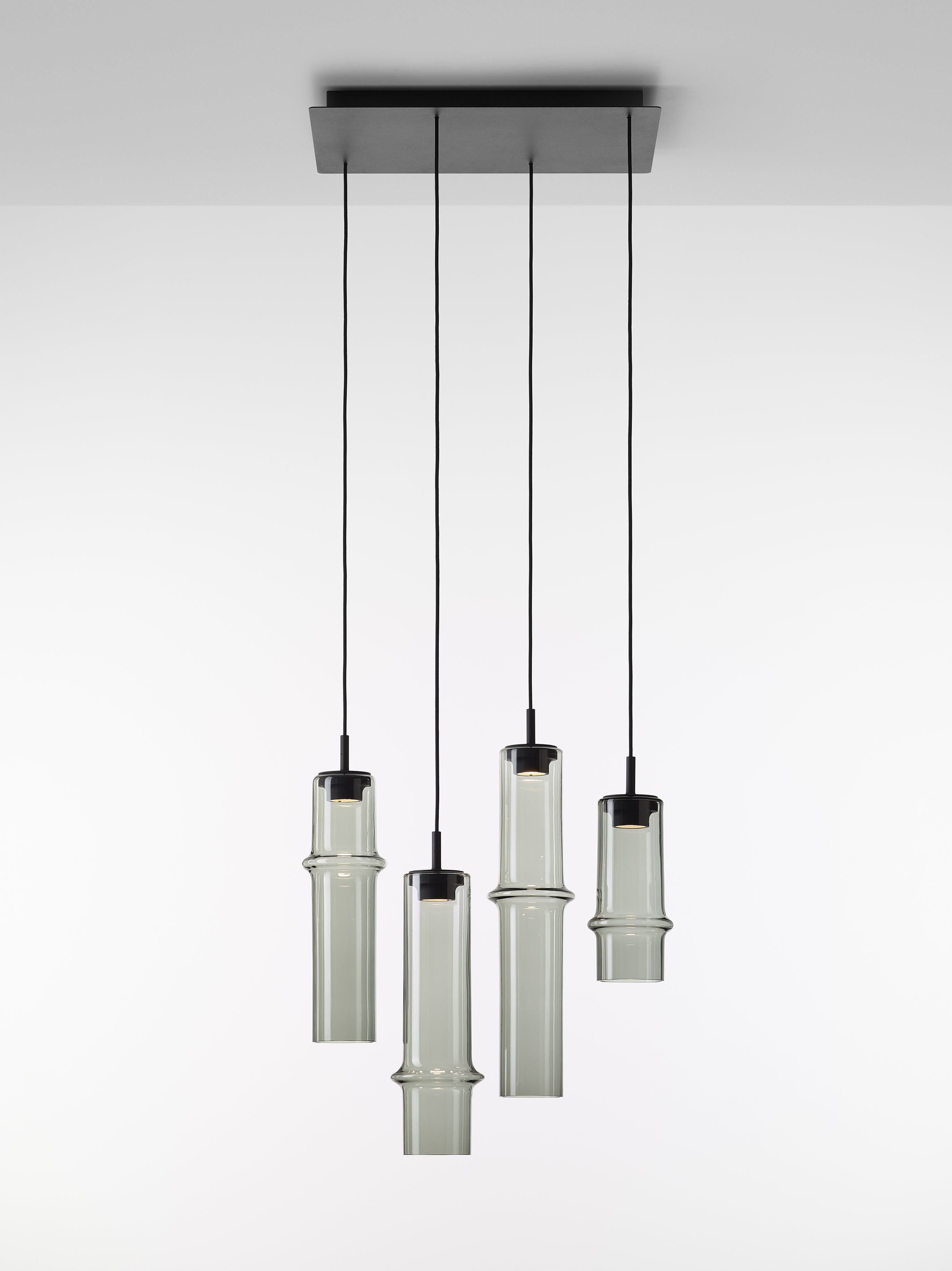Lampe Bambuswaldglas hängende Lampe