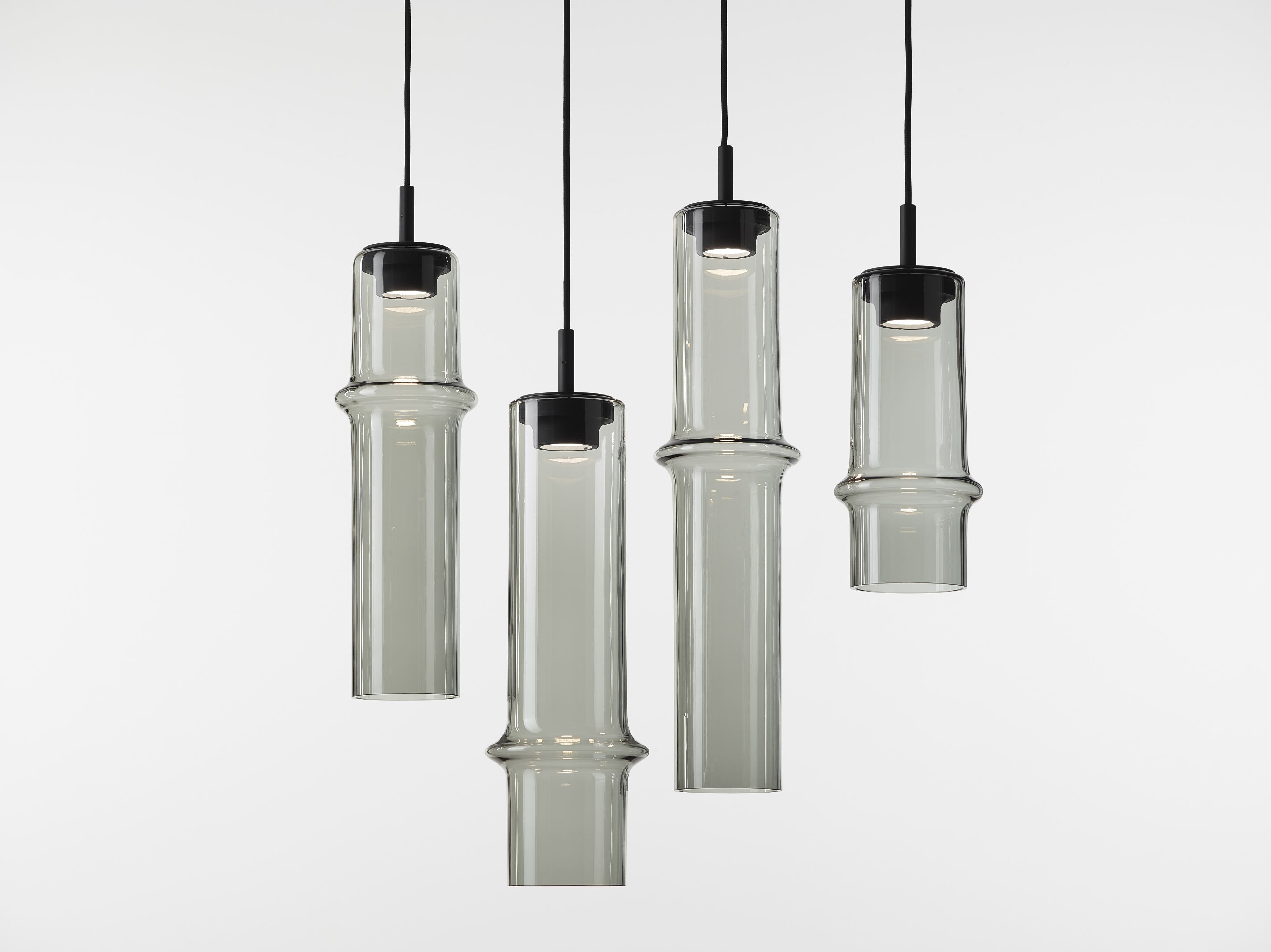 Lampe Bambuswaldglas hängende Lampe