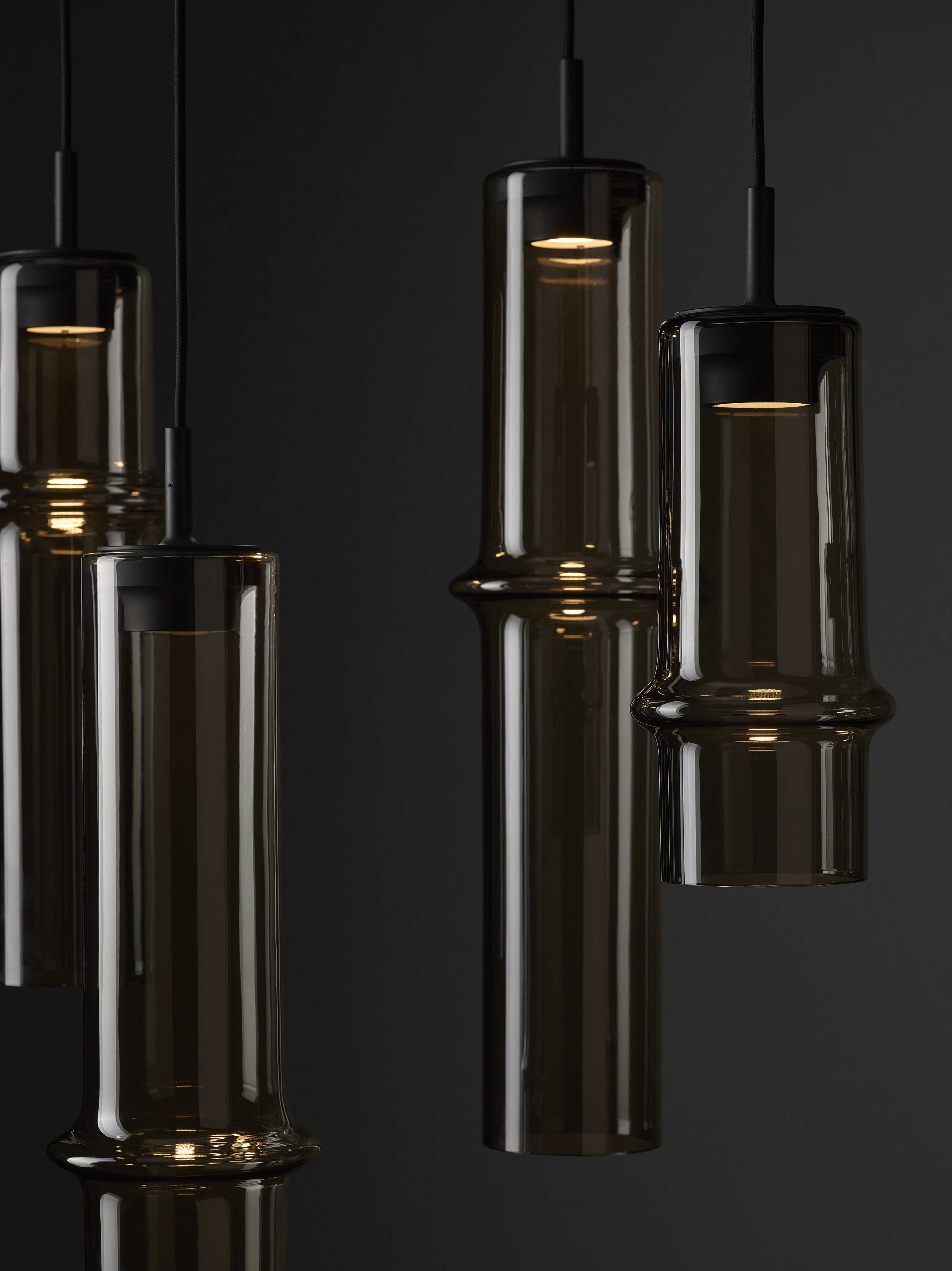 Lampe Bambuswaldglas hängende Lampe