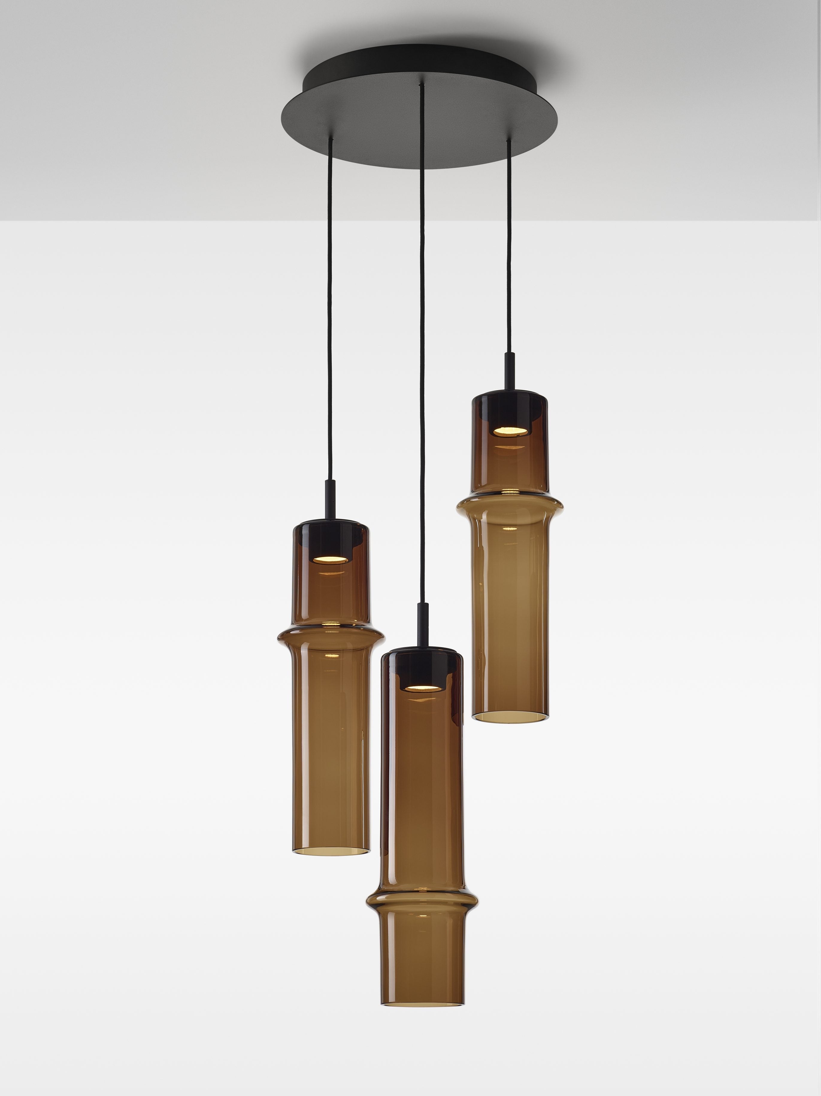 Lampe Bambuswaldglas hängende Lampe