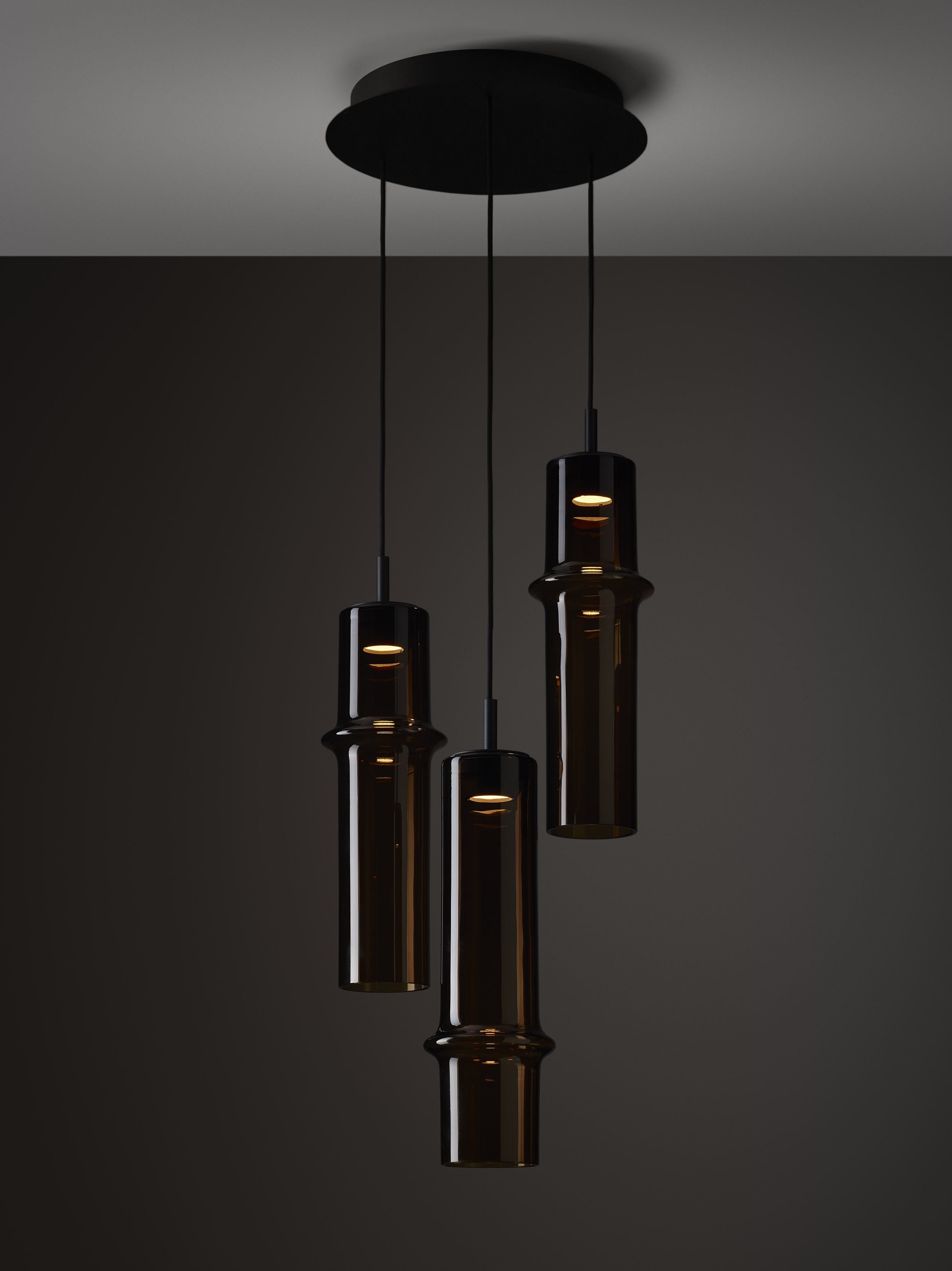 Lampe Bambuswaldglas hängende Lampe