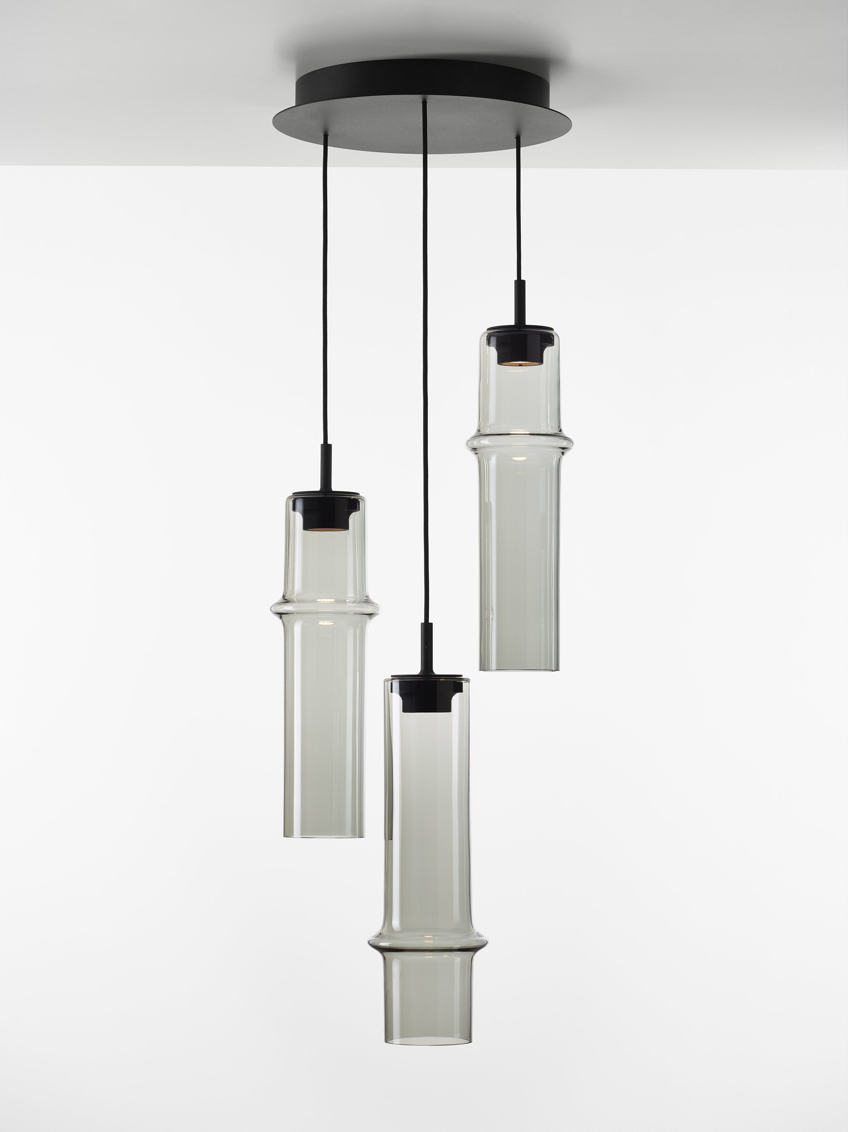 Lampe Bambuswaldglas hängende Lampe