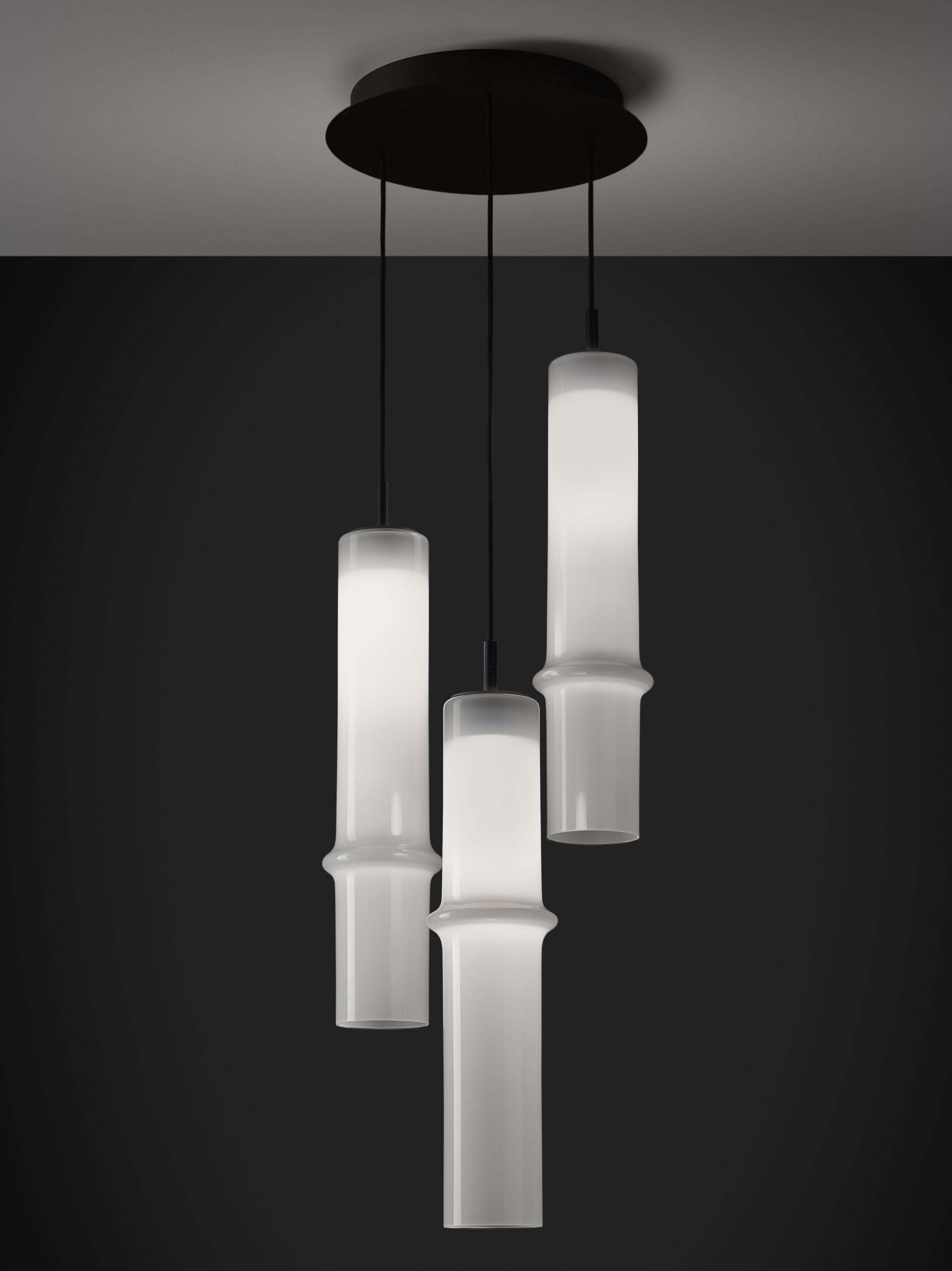 Lampe Bambuswaldglas hängende Lampe