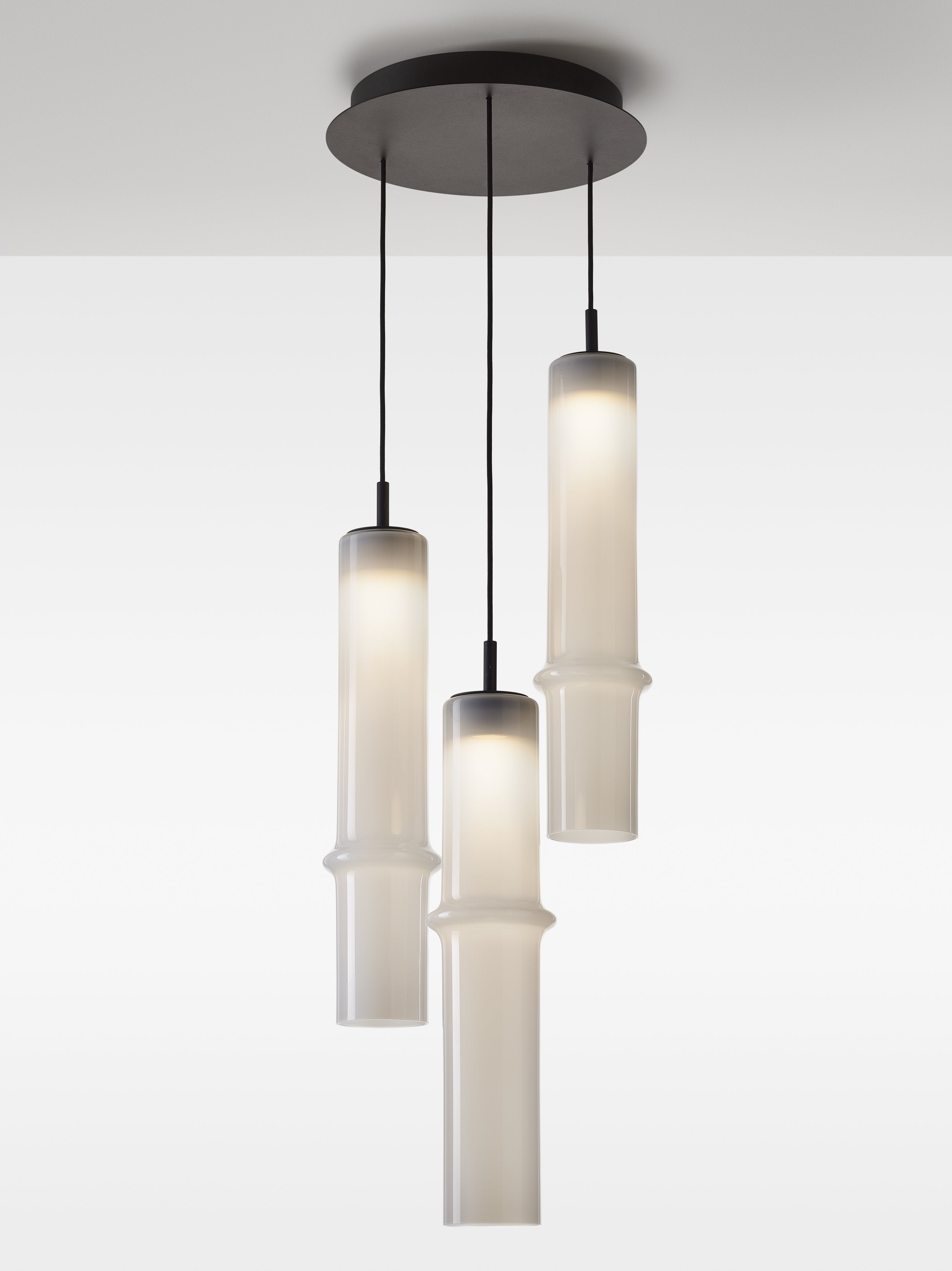 Lampe Bambuswaldglas hängende Lampe